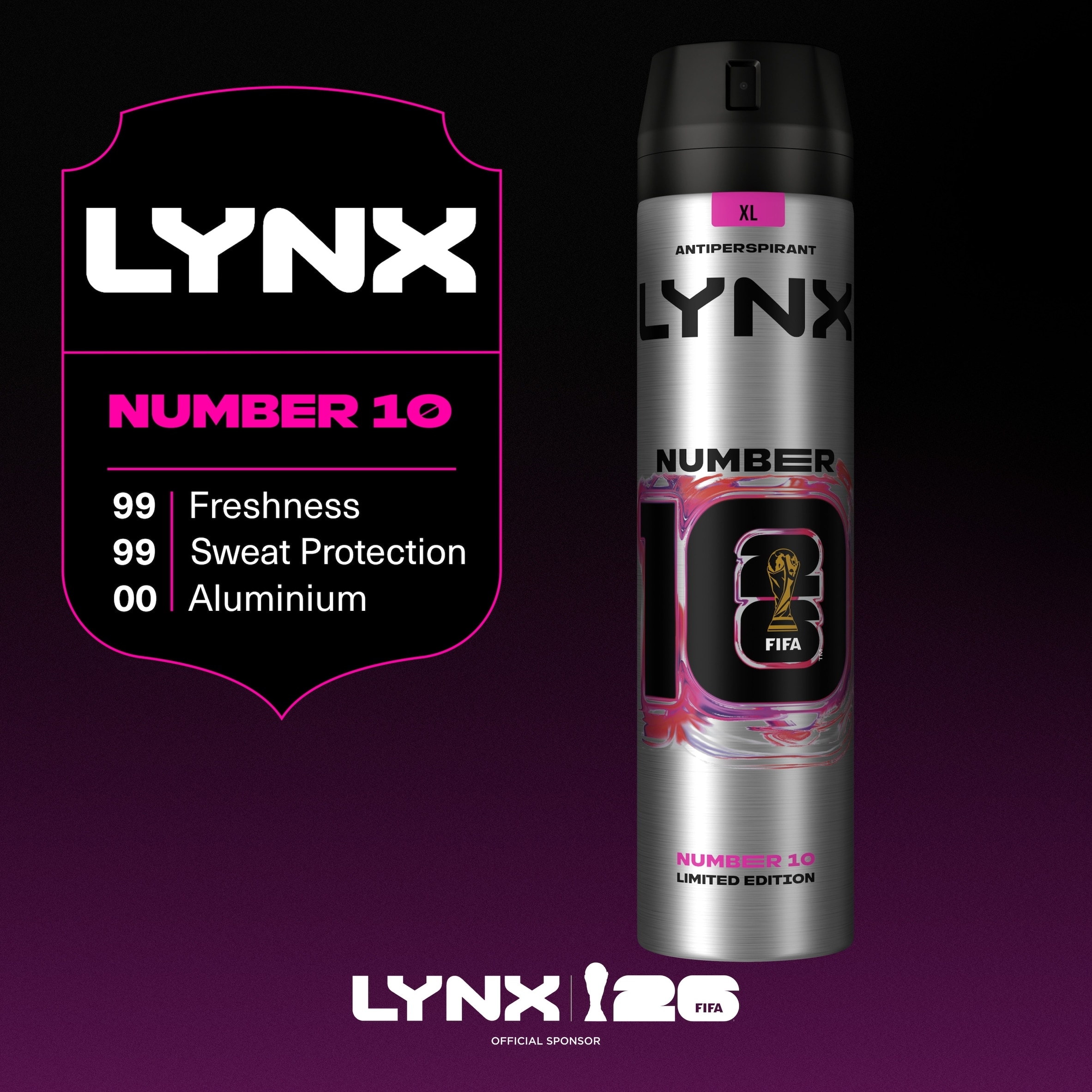 Lynx Number 10 Limited Edition 72h Antiperspirant Deodorant 250ml thumbnail 4