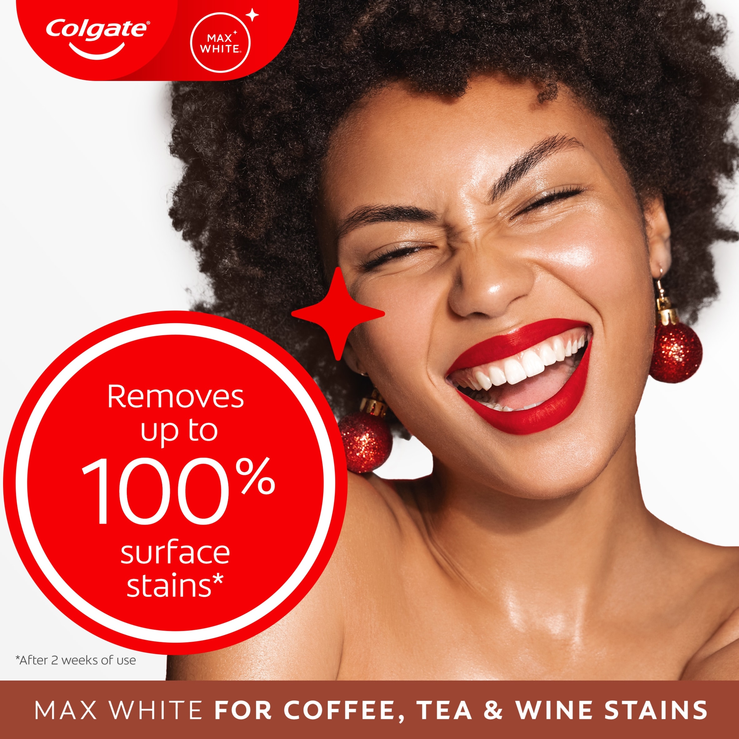 Colgate Max White For Coffee, Tea & Wine Stains Whitening Toothpaste 75ml thumbnail 2