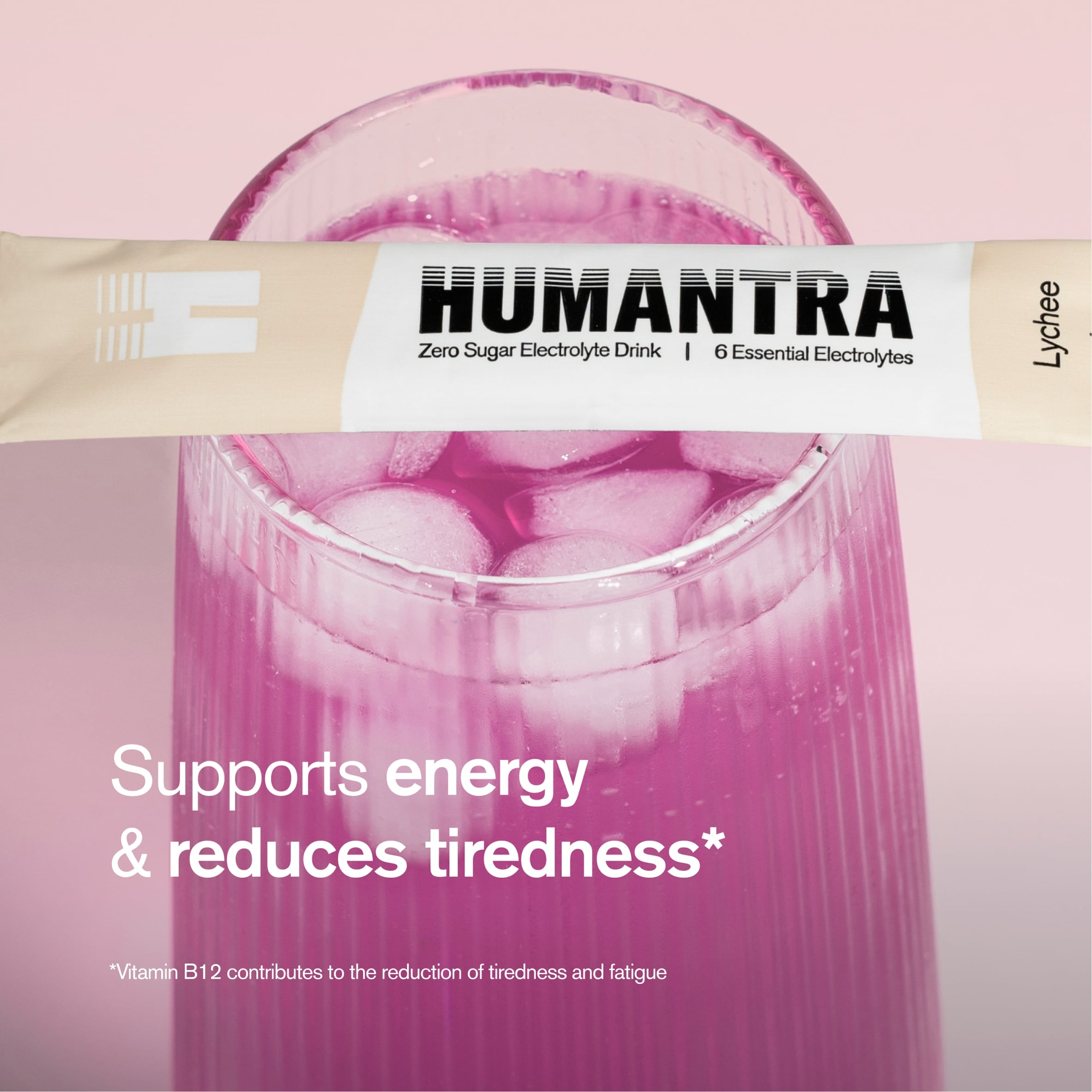 Humantra Lychee Zero Sugar Electrolyte Drink 3 x 3.9g Sachets thumbnail 2