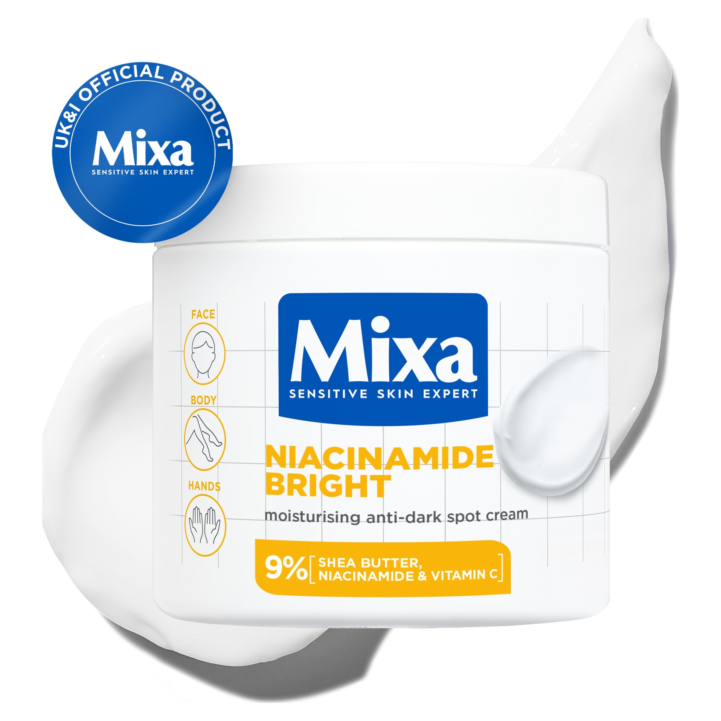 Mixa Body Niacinamide Bright Cream Jar 400ml