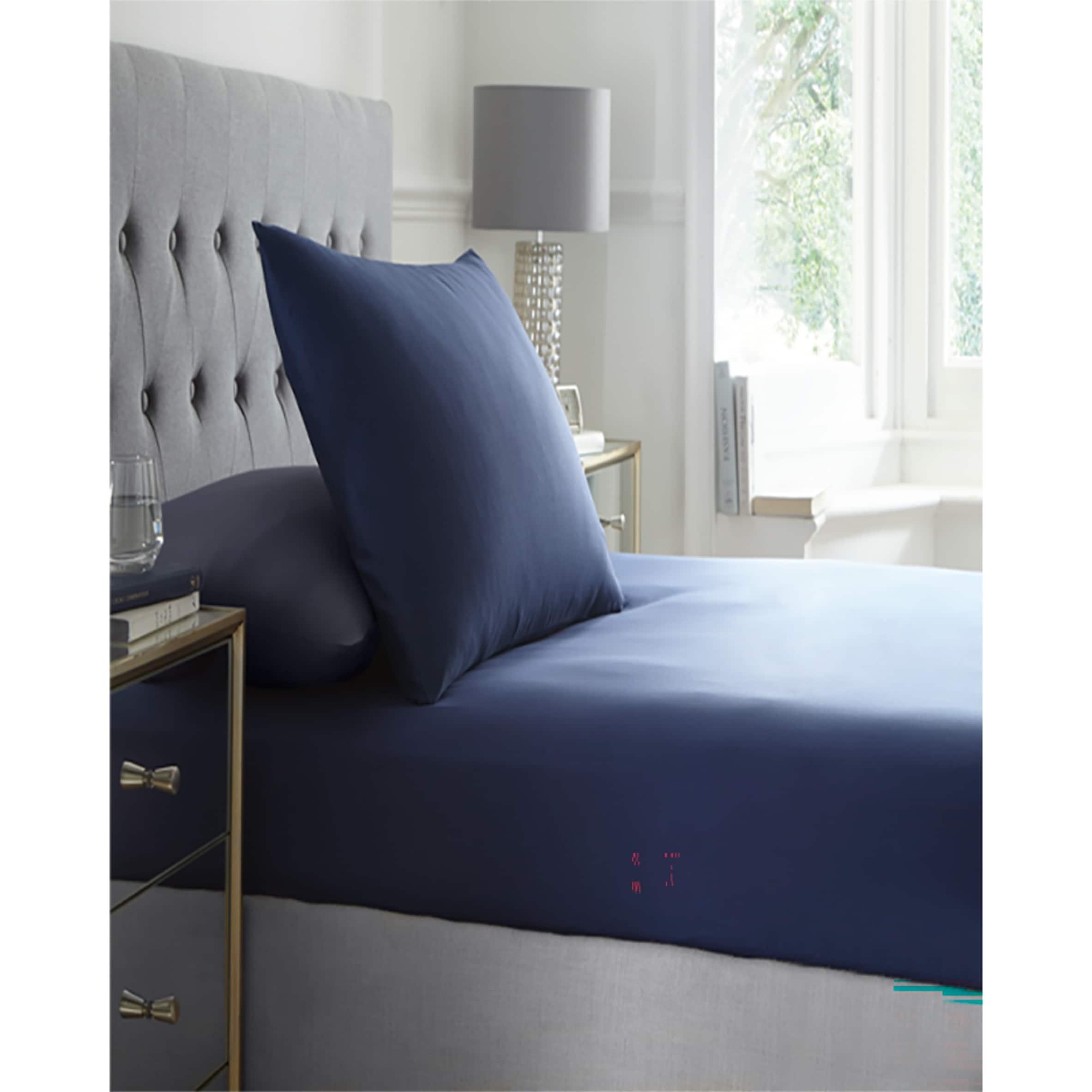 West Park 300 Thread Count Fitted Sheet Navy Superking