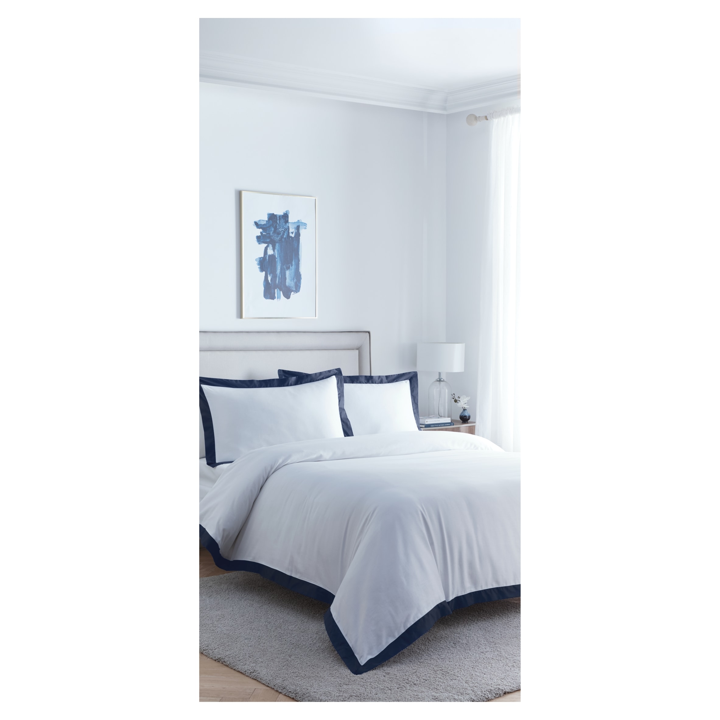 West Park Navy Oxford Edge Duvet King