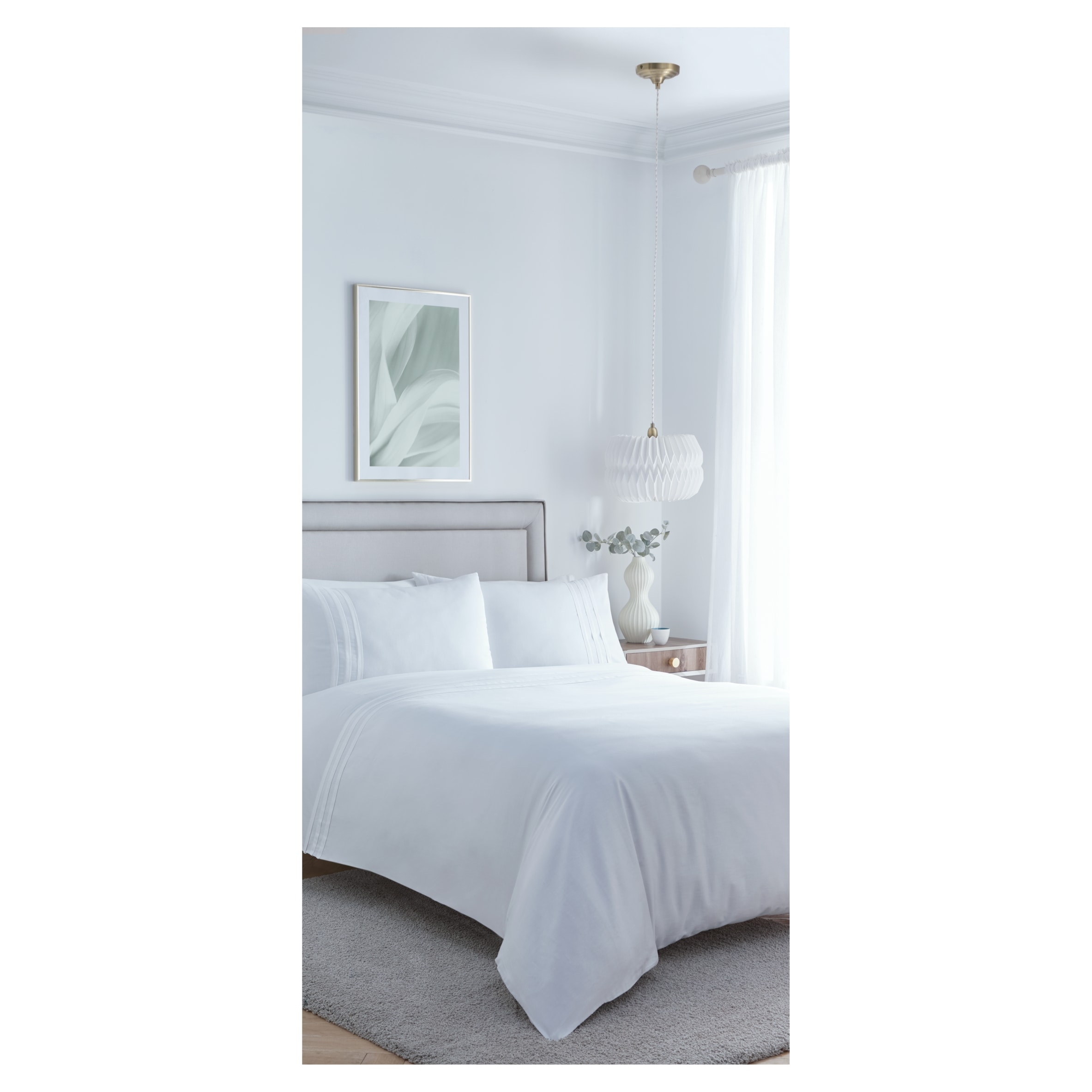 West Park White Pintuck Duvet Double