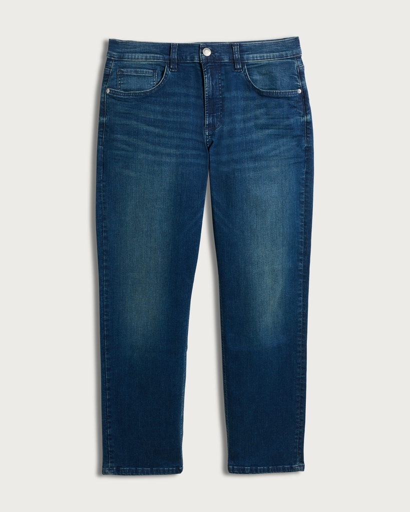 F&F Relaxed Leg FREEFIT® Cotton Rich Jeans in Navy thumbnail 4