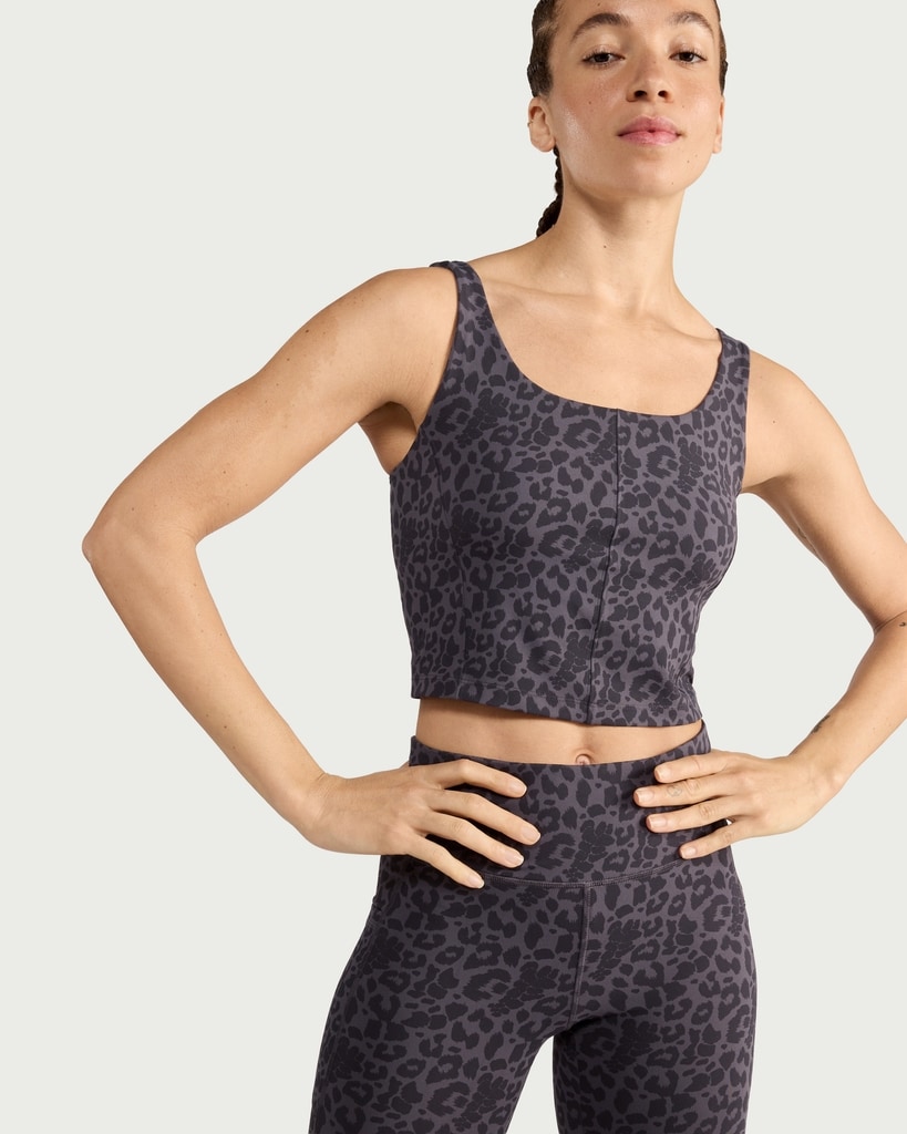F&F Active ULTRAMOVE Scoop Neck Vest in Multi Black