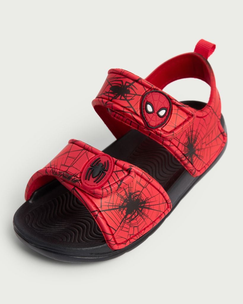 Marvel Spider-Man Web Print Strap Sandals in Red thumbnail 3