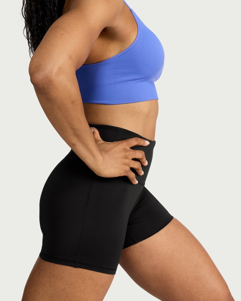 F&F Active EVERYHOUR High Waisted Cycling Shorts in Black thumbnail 2