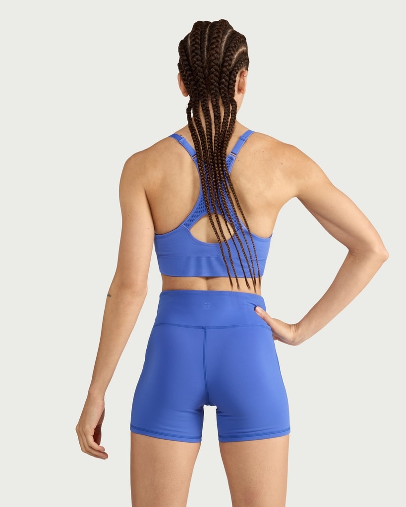 F&F Active EVERYHOUR High Waisted Cycling Shorts in Blue thumbnail 3