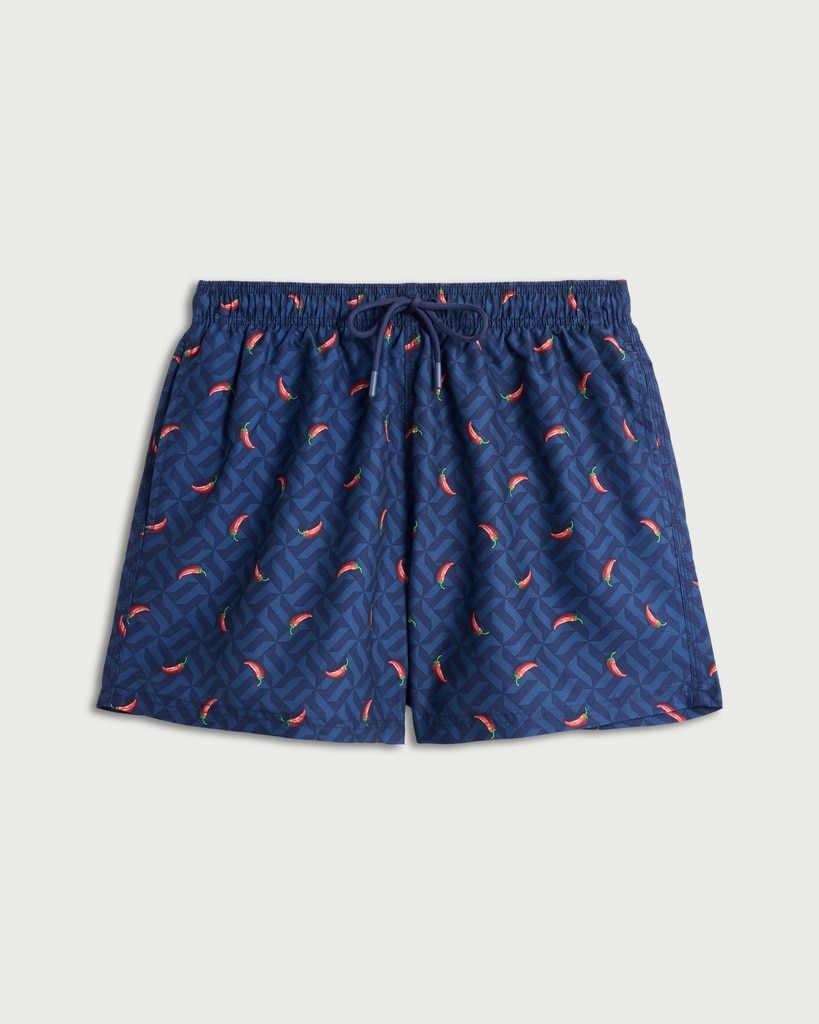 F&F Chilli Print Swim Shorts in Navy thumbnail 4