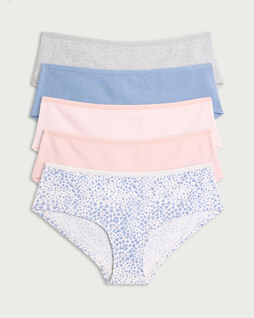 F&F 5-Pack Cotton Rich Low Rise Shorts in Multi