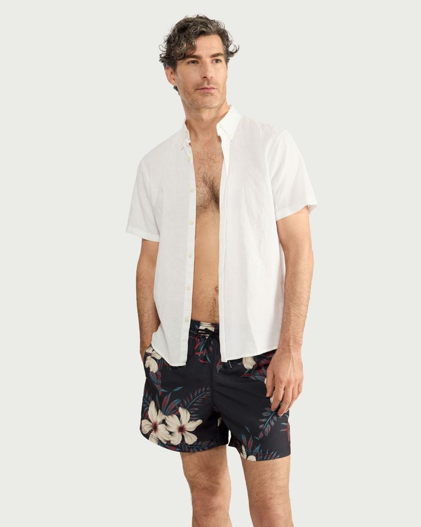 F&F Floral Print Swim Shorts in Black thumbnail 2