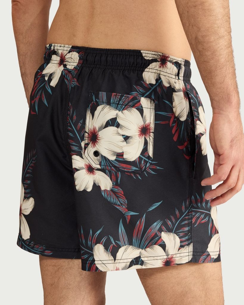 F&F Floral Print Swim Shorts in Black thumbnail 3