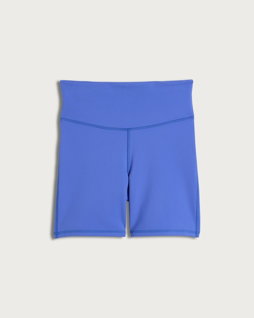 F&F Active EVERYHOUR High Waisted Cycling Shorts in Blue thumbnail 4