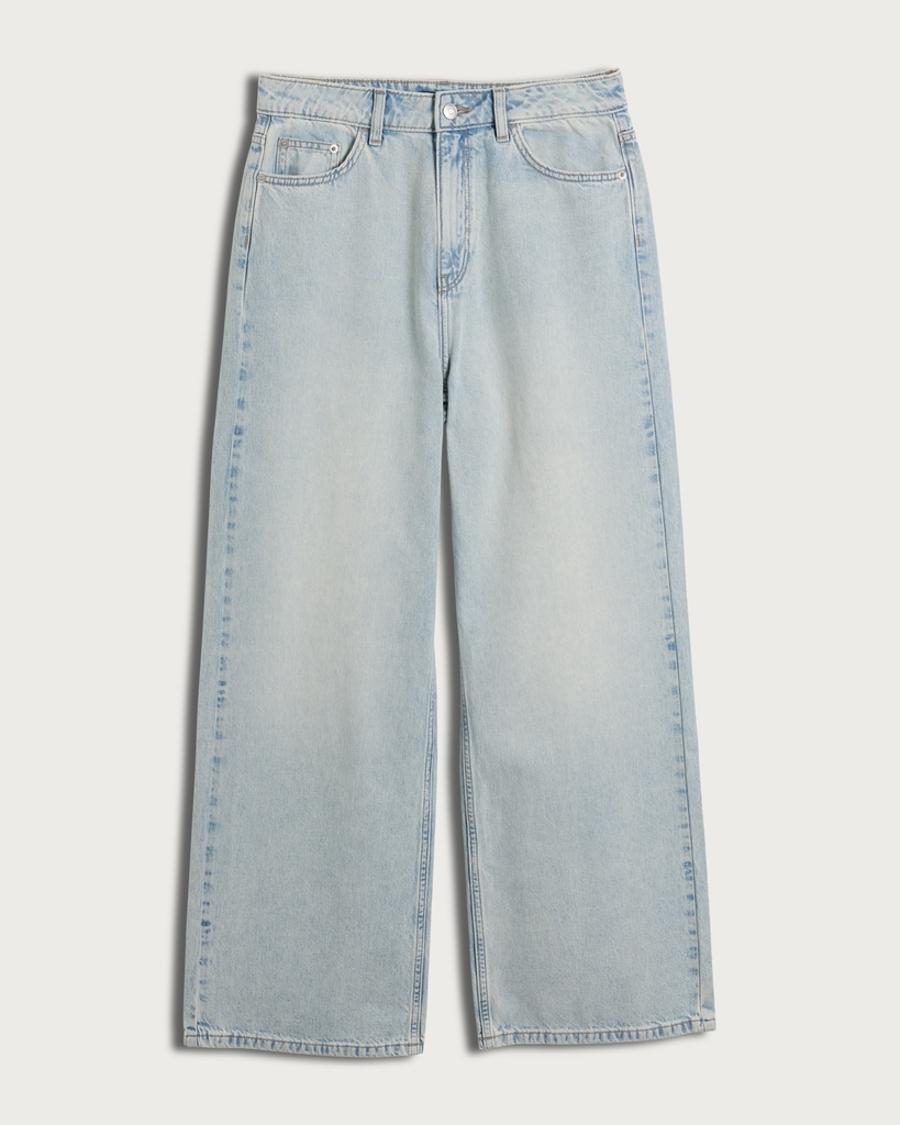 F&F High Rise Wide Leg Jeans in Blue thumbnail 3