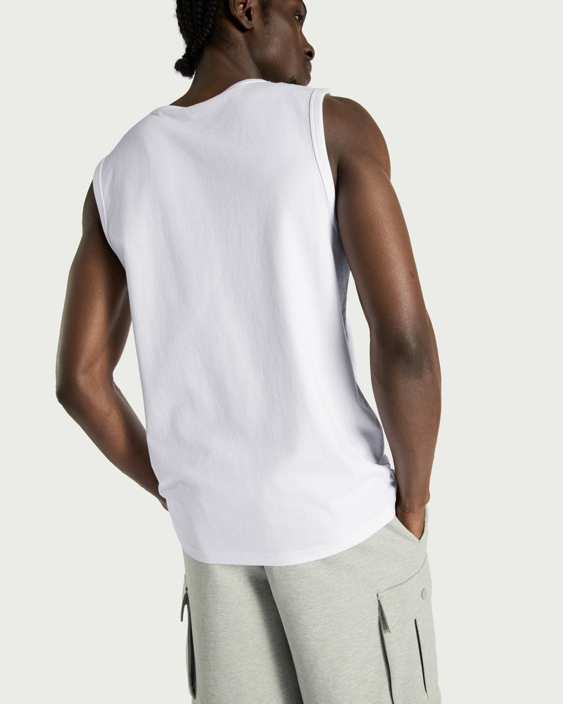 F&F Pure Cotton Regular Fit Vest in White thumbnail 3