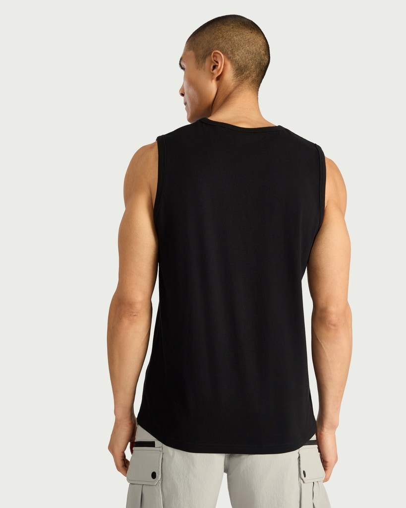 F&F Pure Cotton Regular Fit Vest in Black thumbnail 3