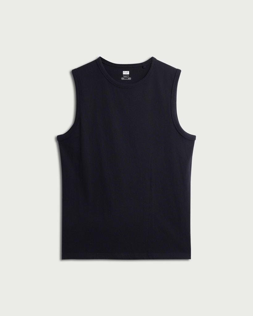F&F Pure Cotton Regular Fit Vest in Black thumbnail 4