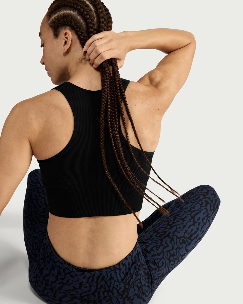 F&F Active SEAMLESS Ribbed Vest in Black