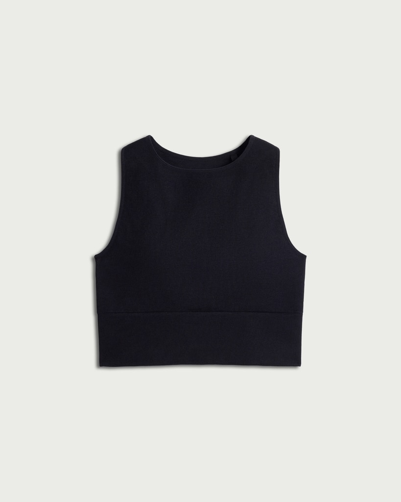 F&F Active SEAMLESS Ribbed Vest in Black thumbnail 4
