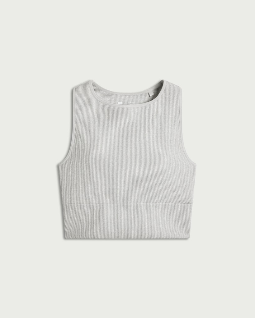 F&F Active SEAMLESS Ribbed Vest in Grey Marl thumbnail 4