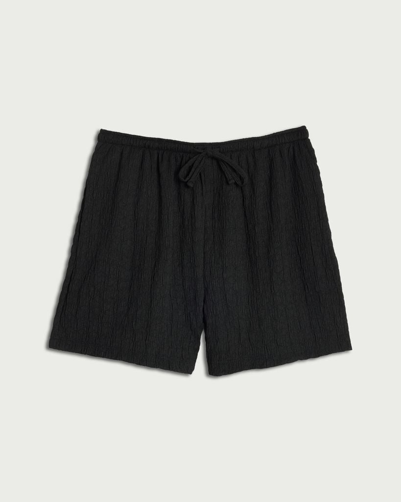F&F Textured Drawstring Shorts in Black thumbnail 5