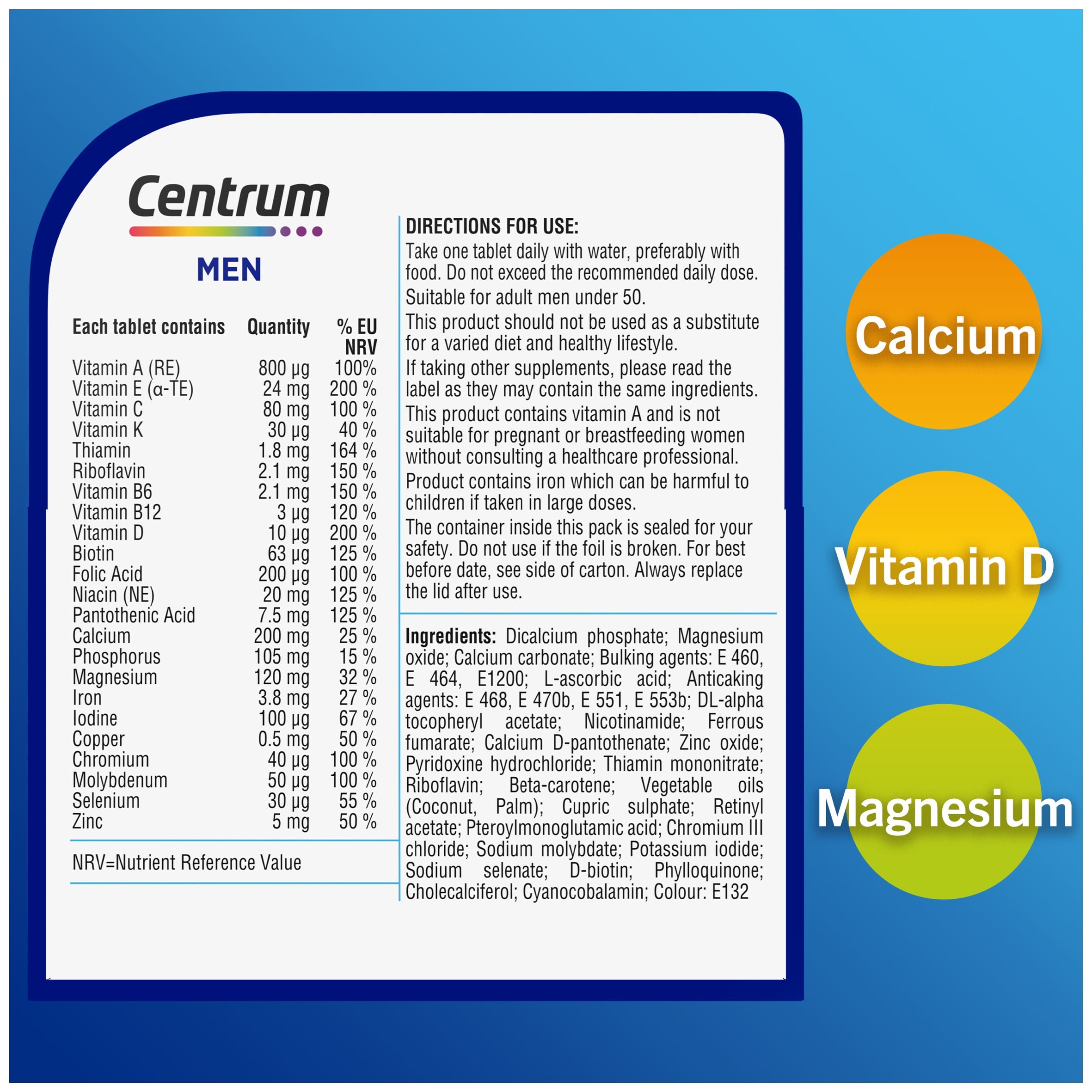 Centrum Men Multivitamins & Minerals Tablets 60s thumbnail 3