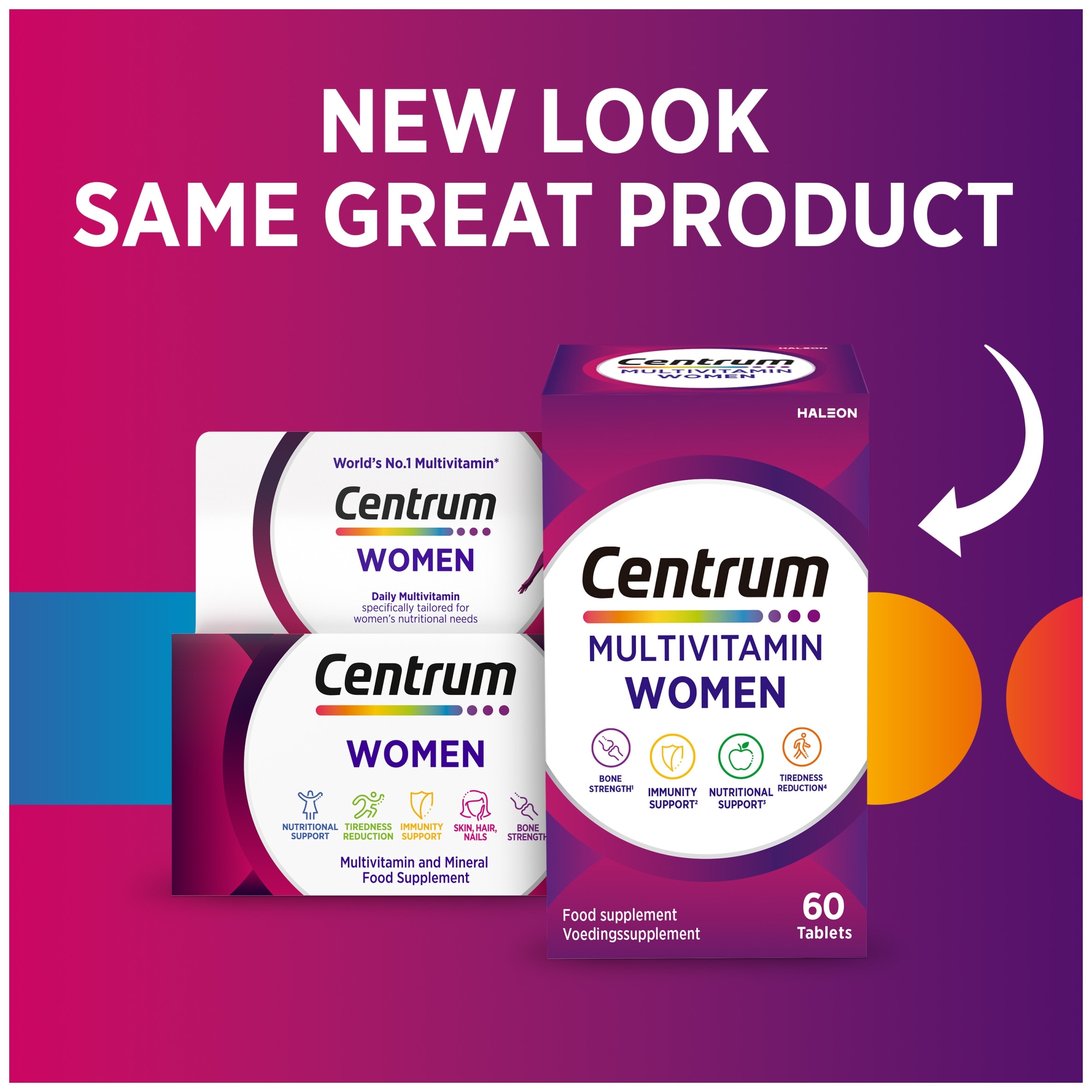 Centrum Women Multivitamins & Minerals Tablets 60s thumbnail 2