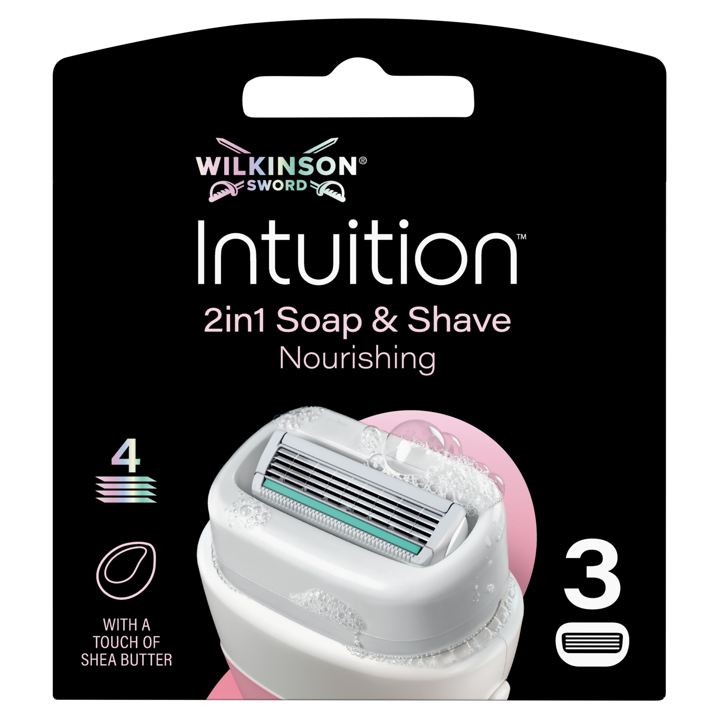 Wilkinson Sword Intuition 2in1 Nourishing Women's Razor Blade Refills x 3