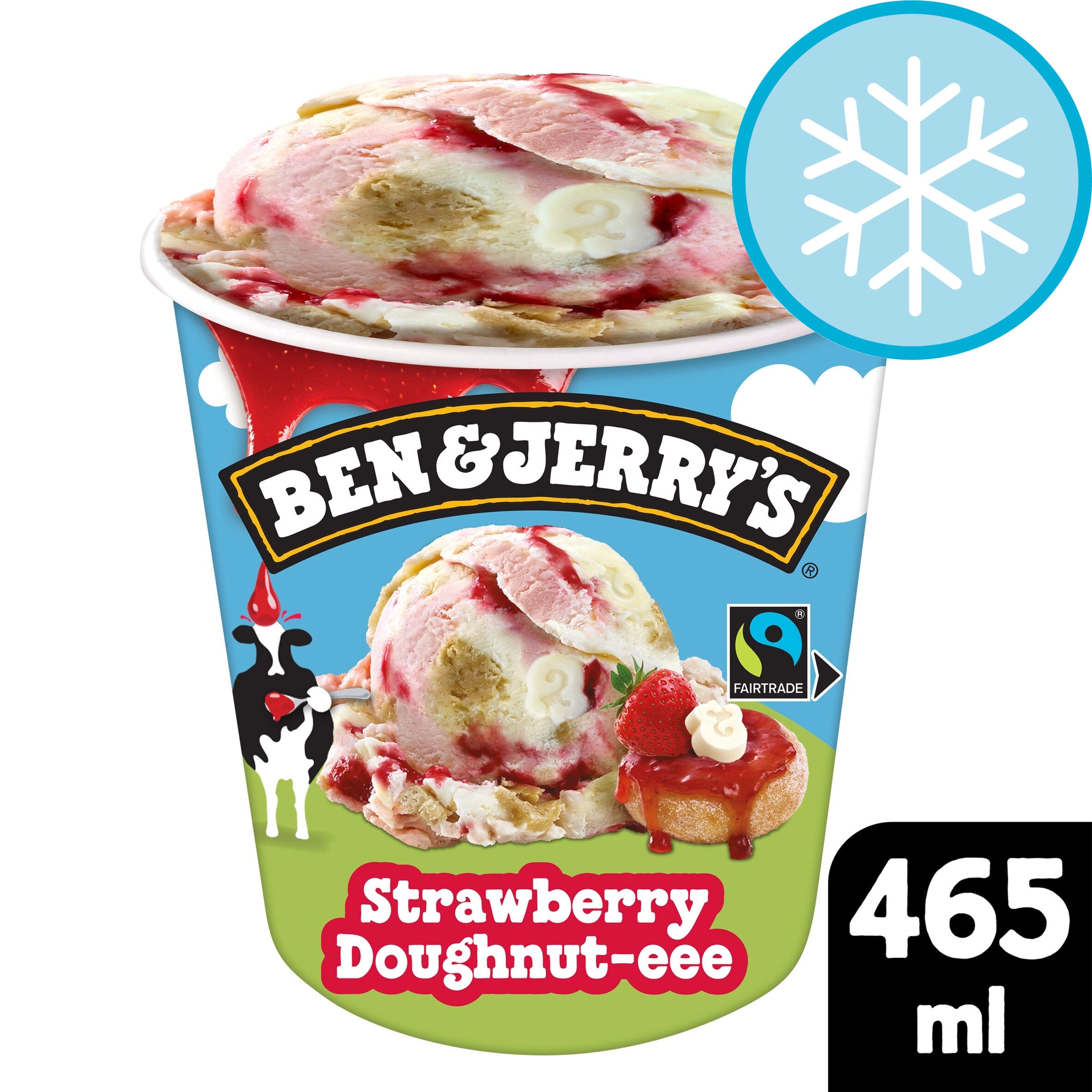 Ben & Jerry's Strawberry Doughnut-eee Ice Cream Tub 465ml