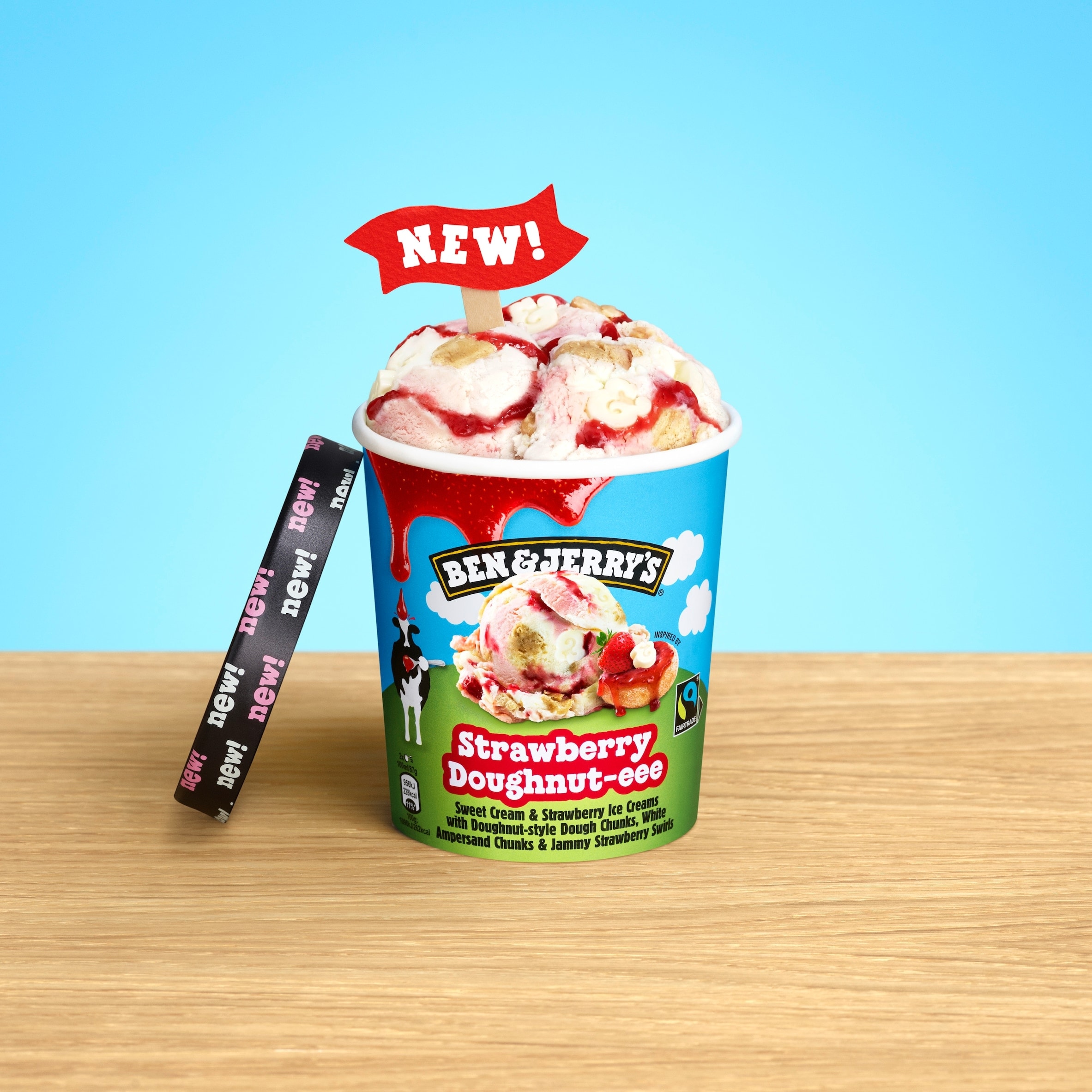Ben & Jerry's Strawberry Doughnut-eee Ice Cream Tub 465ml thumbnail 5