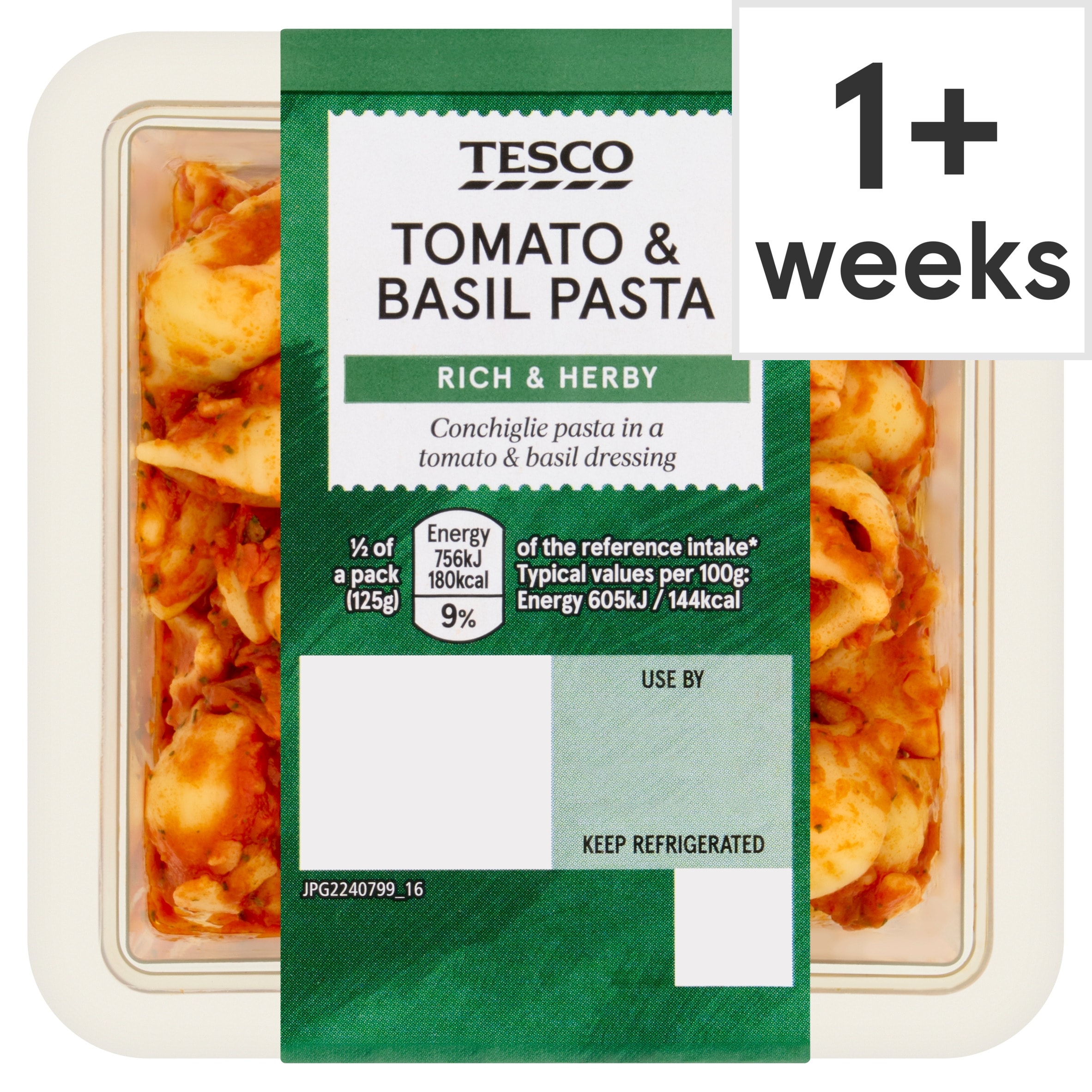 Tesco Tomato & Basil Pasta 250g