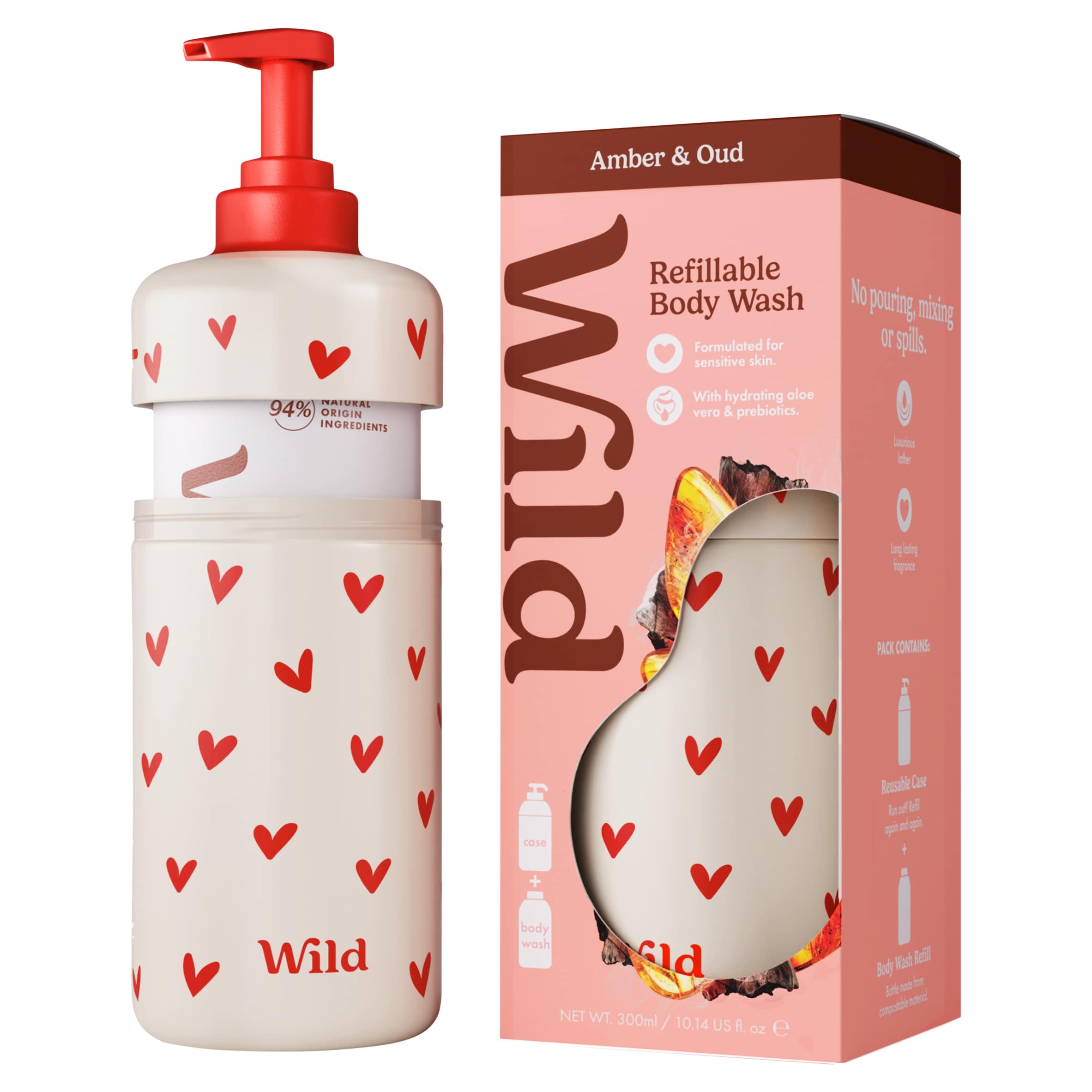 Wild Amber & Oud Refillable Body Wash 300ml