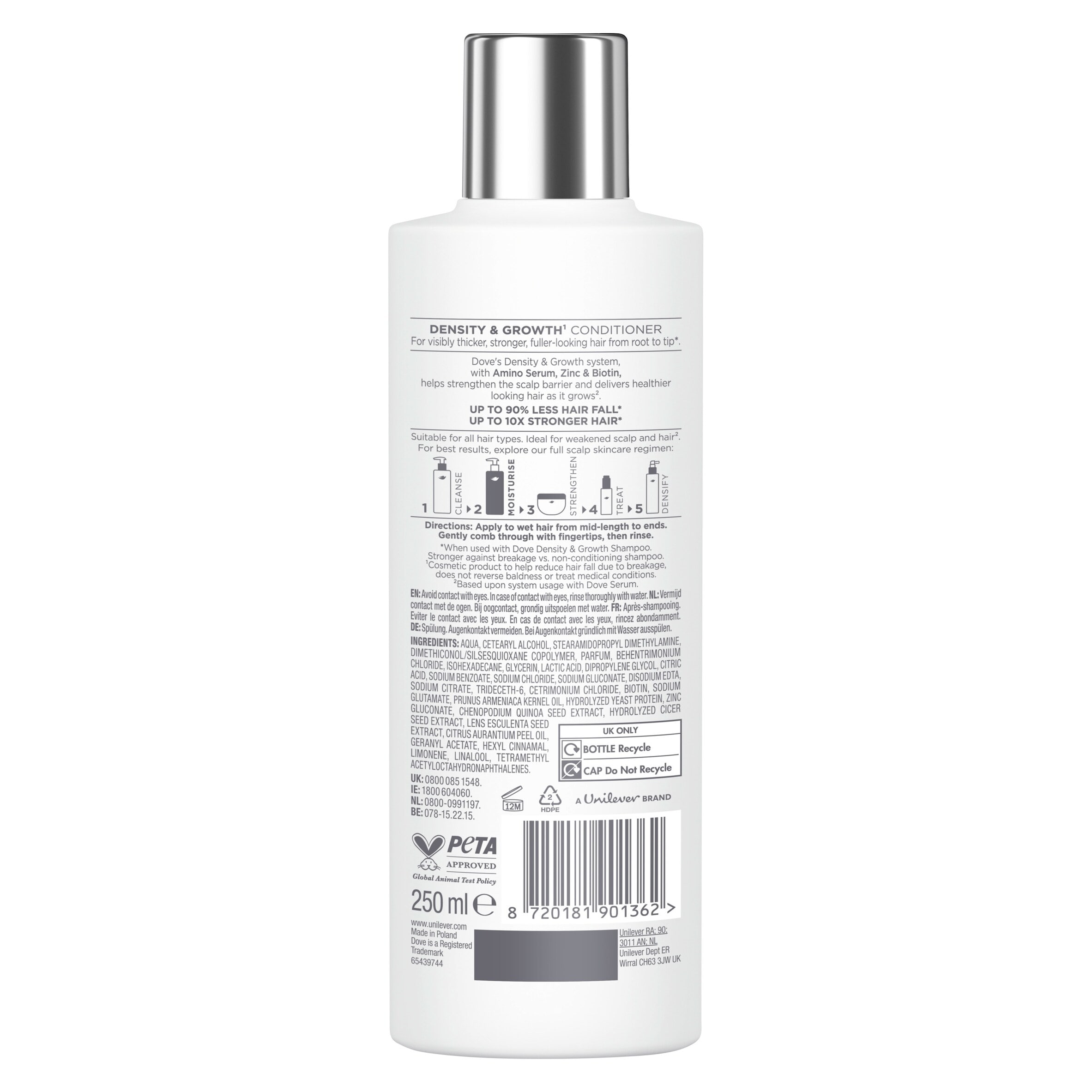 Dove Scalp Hair Therapy Density & Growth Conditioner 250ml thumbnail 2