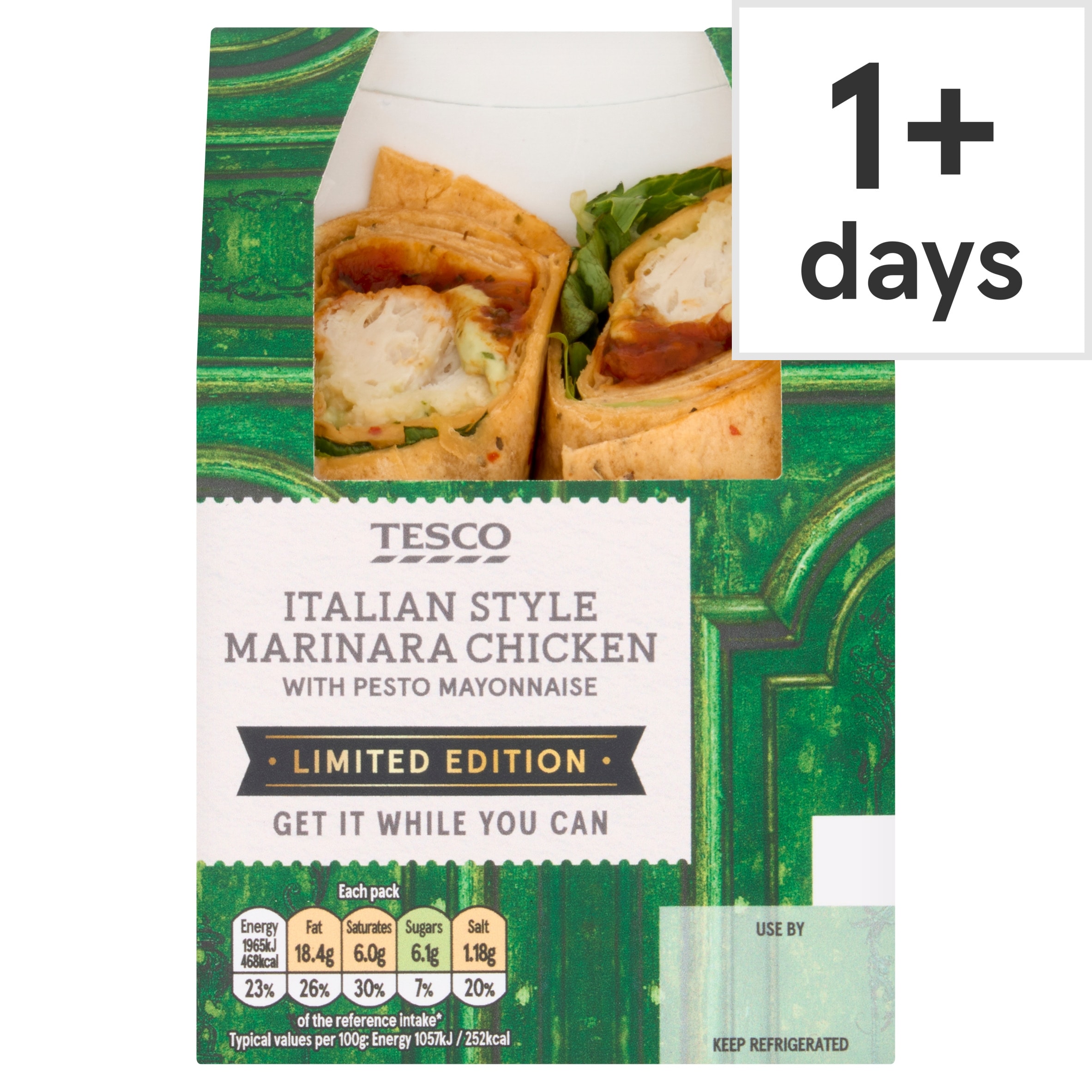 Tesco Italian Marinara Chicken Wrap Limited Edition