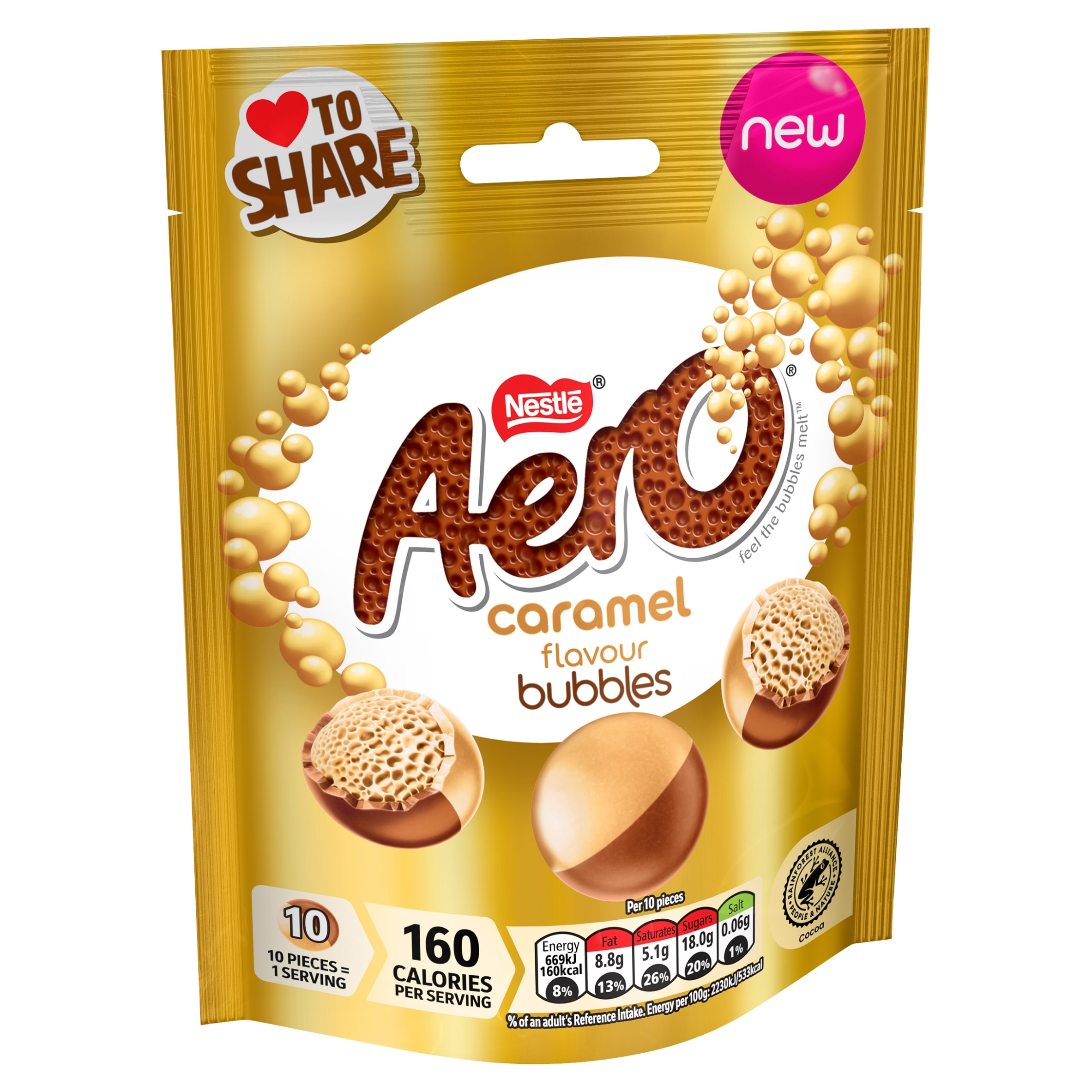 AERO Bubbles Caramel Flavoured Chocolate 92g thumbnail 3