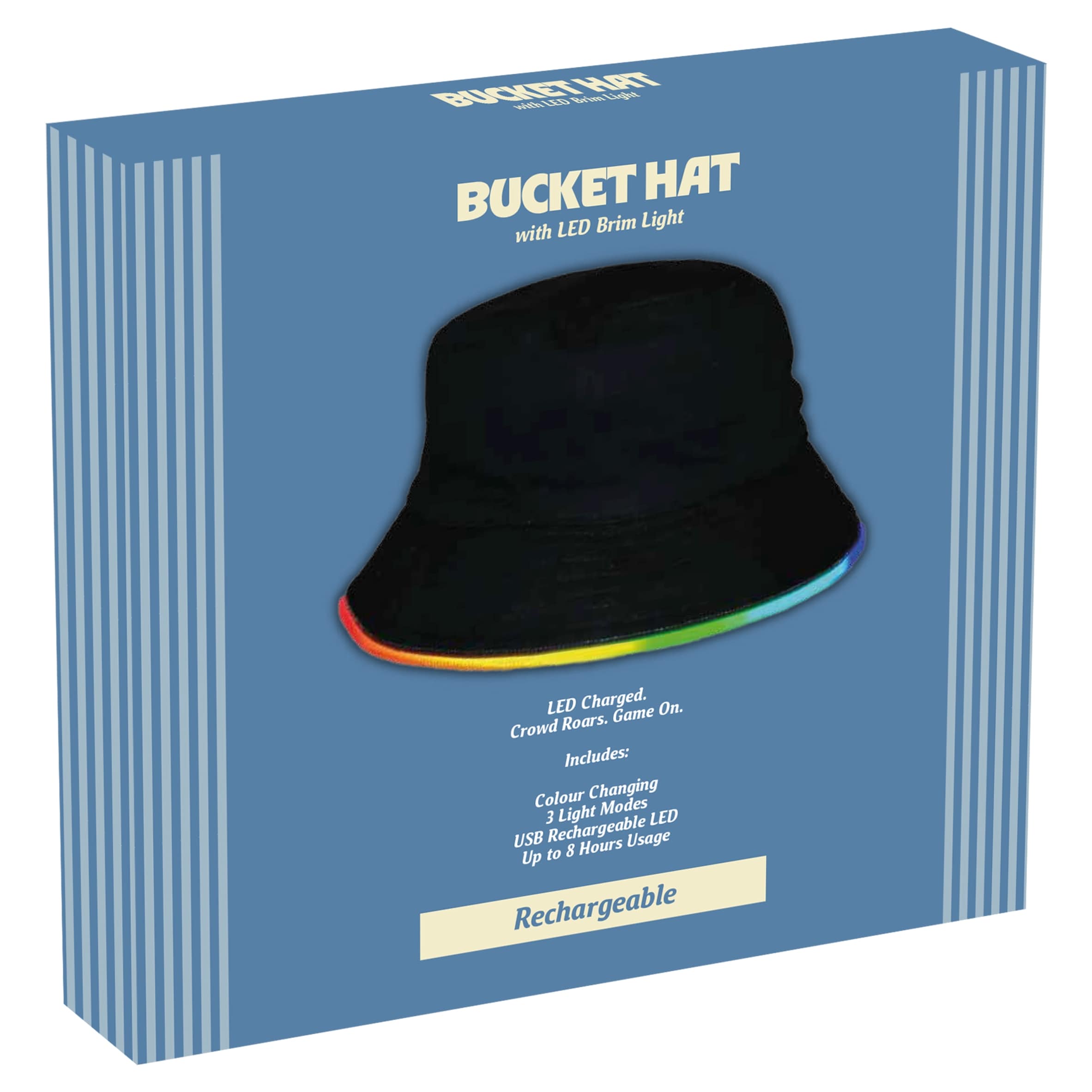 Global Gizmos Father's Day Bucket Hat with LED Brim Light Rechargeable