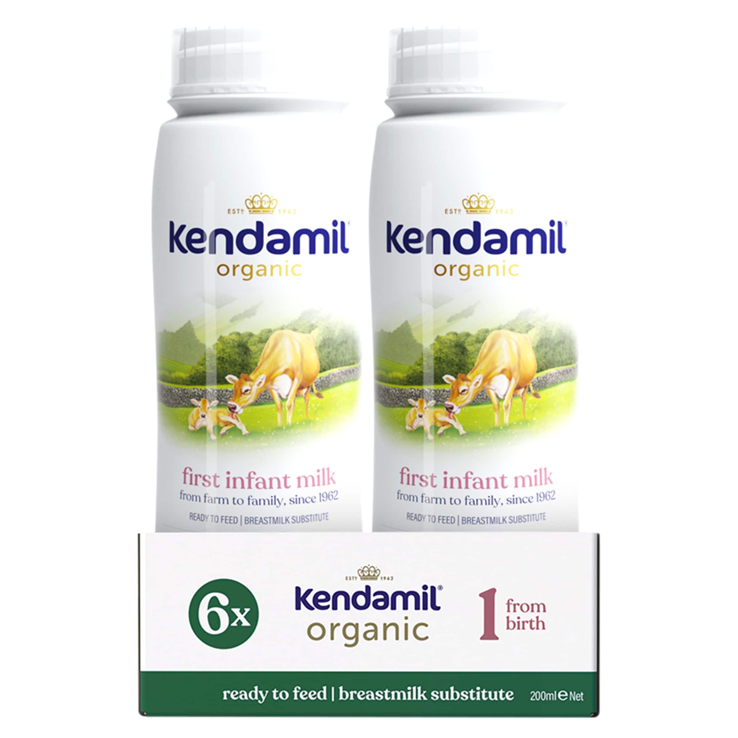 Kendamil Organic Ready to Feed First Infant Milk 6x200ml