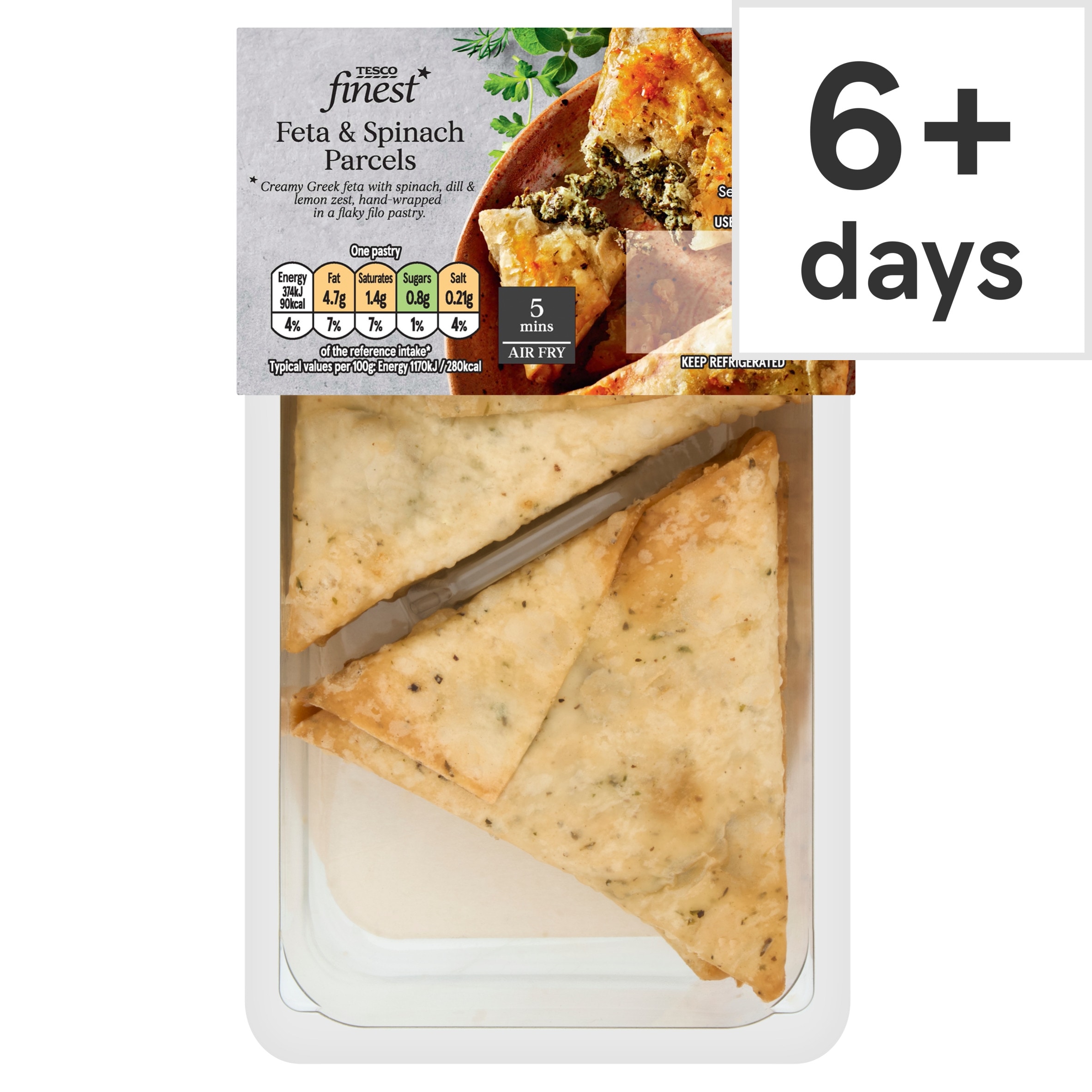 Tesco Finest Feta & Spinach Parcels 128g