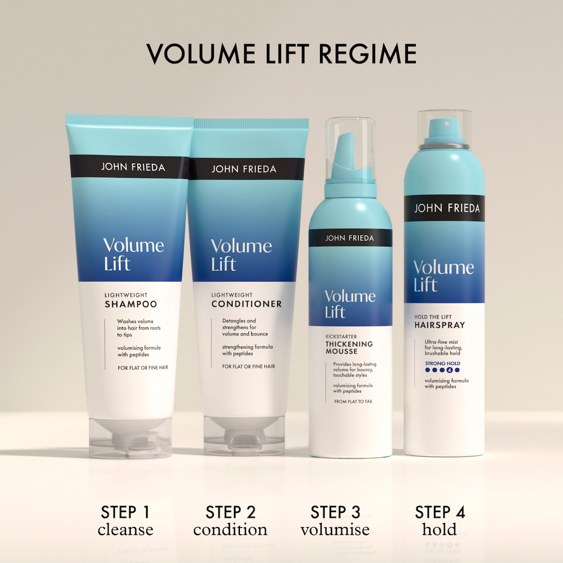 John Frieda Volume Lift Hold The Lift Hairspray 250ml thumbnail 5