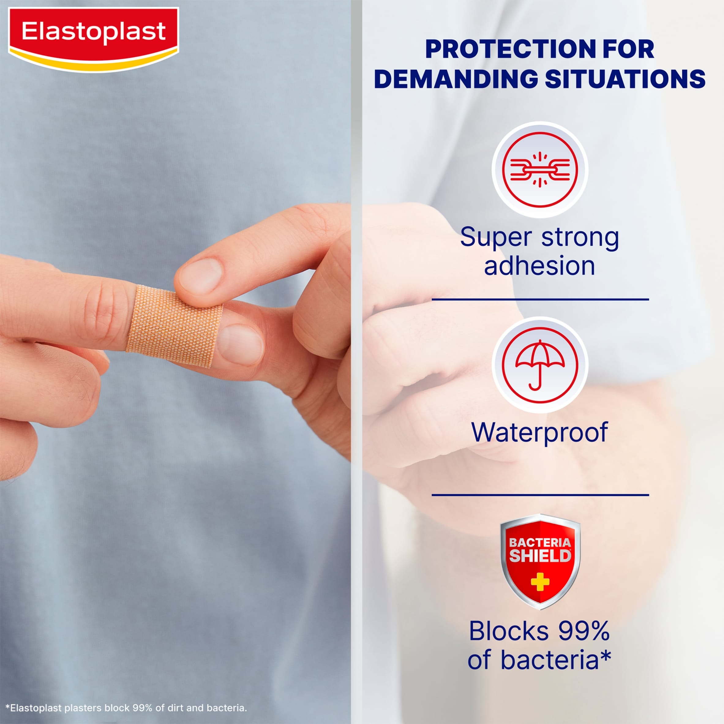 Elastoplast Extra Tough Waterproof Plasters 16 Strips thumbnail 3