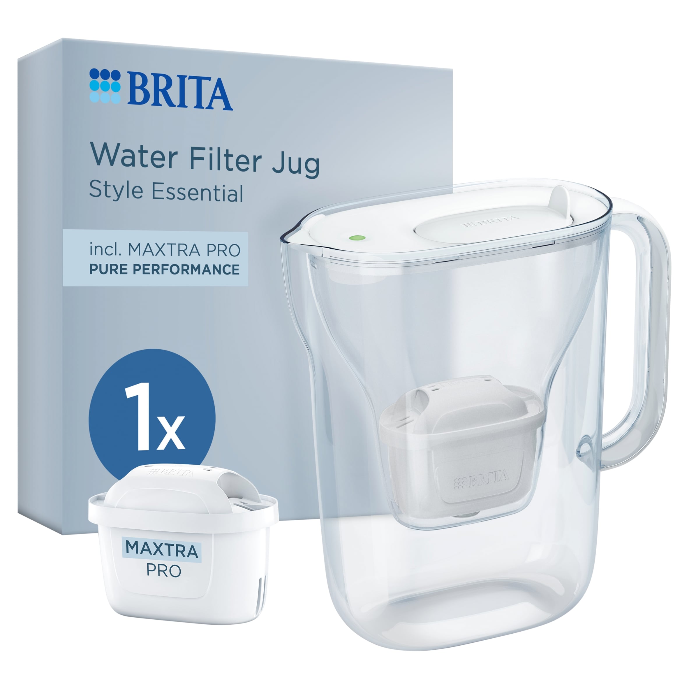 BRITA Maxtra PRO Style Essentials White Water Filter Jug 2.4L