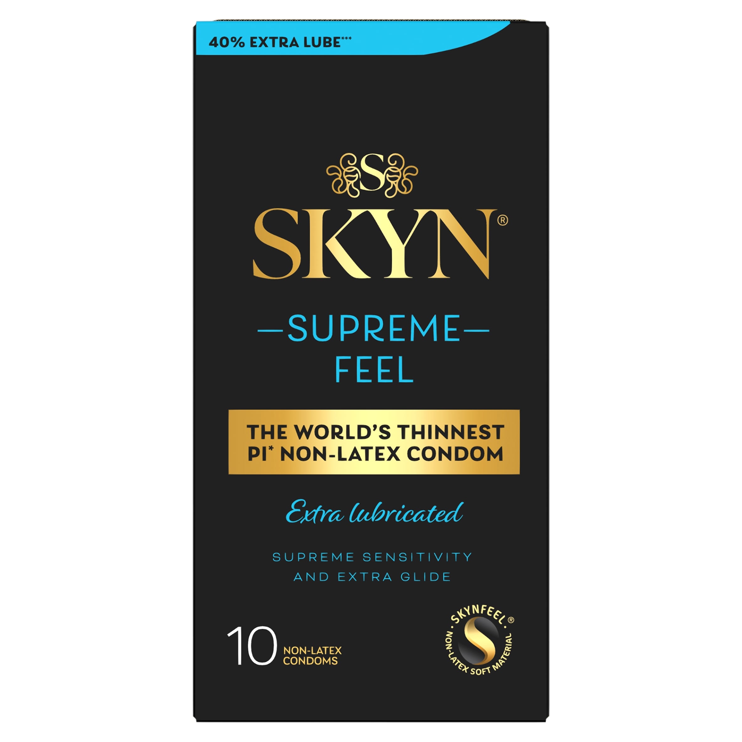 SKYN Supreme Feel Extra Lubricated Condoms 10 Pack