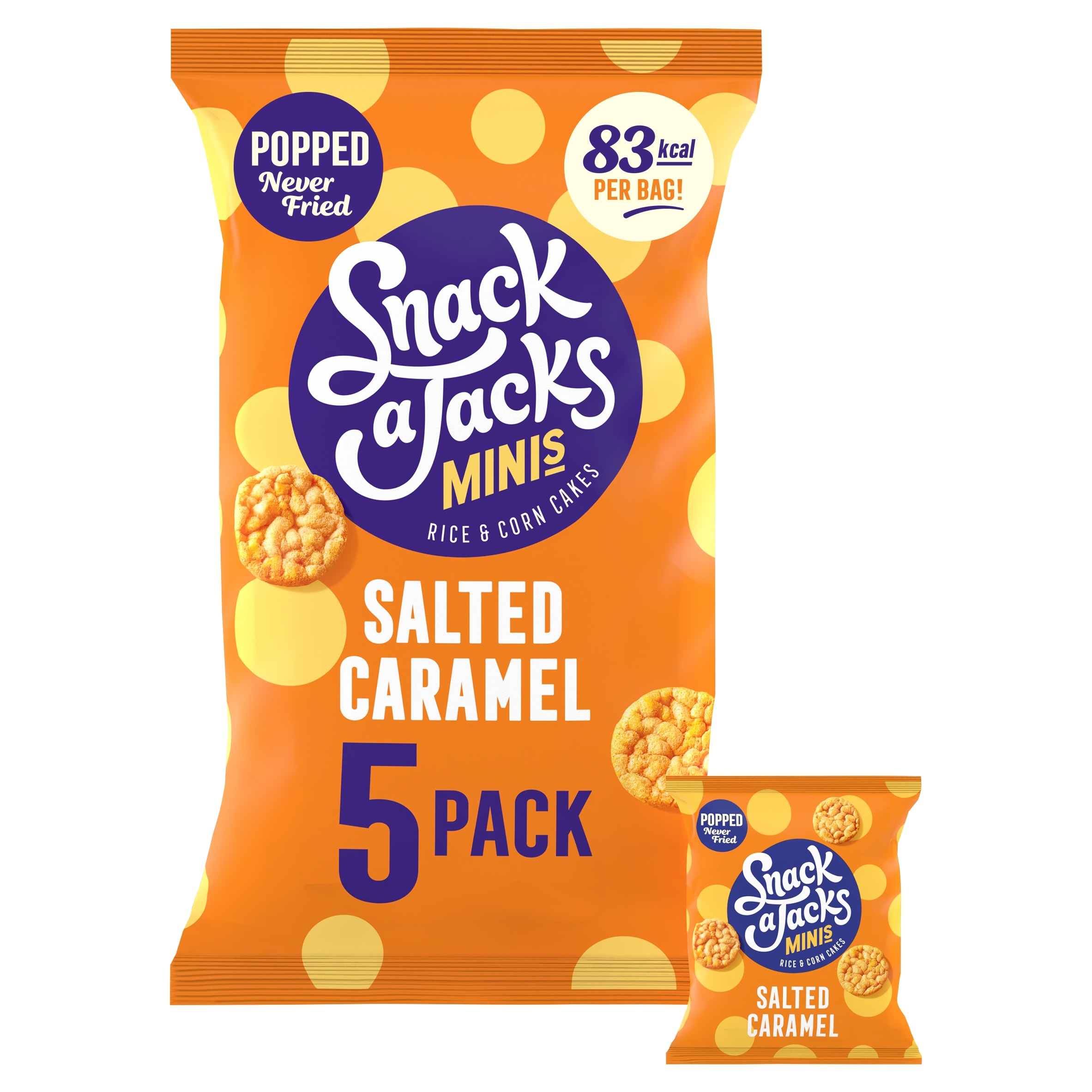Snack a Jacks Minis Salted Caramel Corn Cakes 5x19g