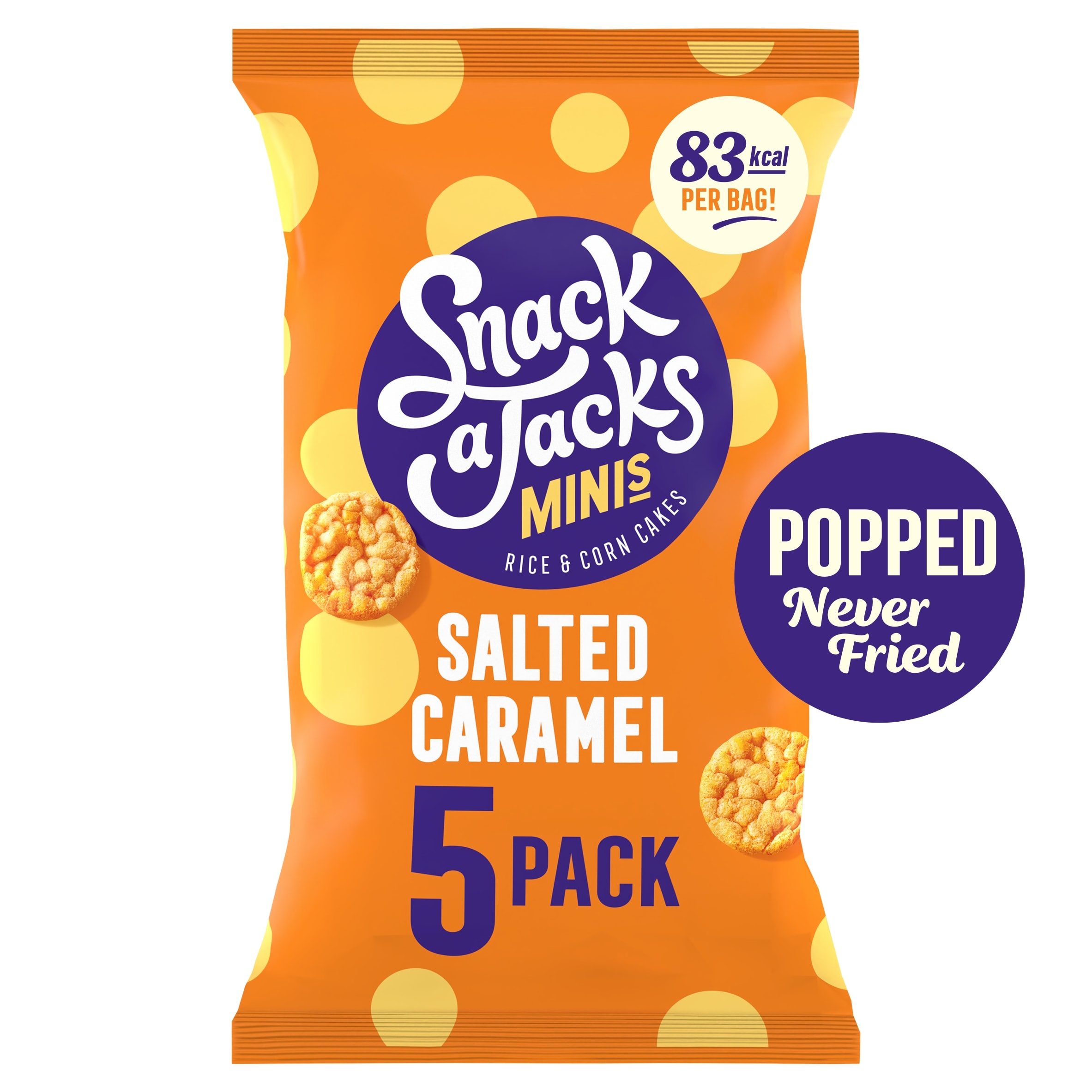 Snack a Jacks Minis Salted Caramel Corn Cakes 5x19g thumbnail 4