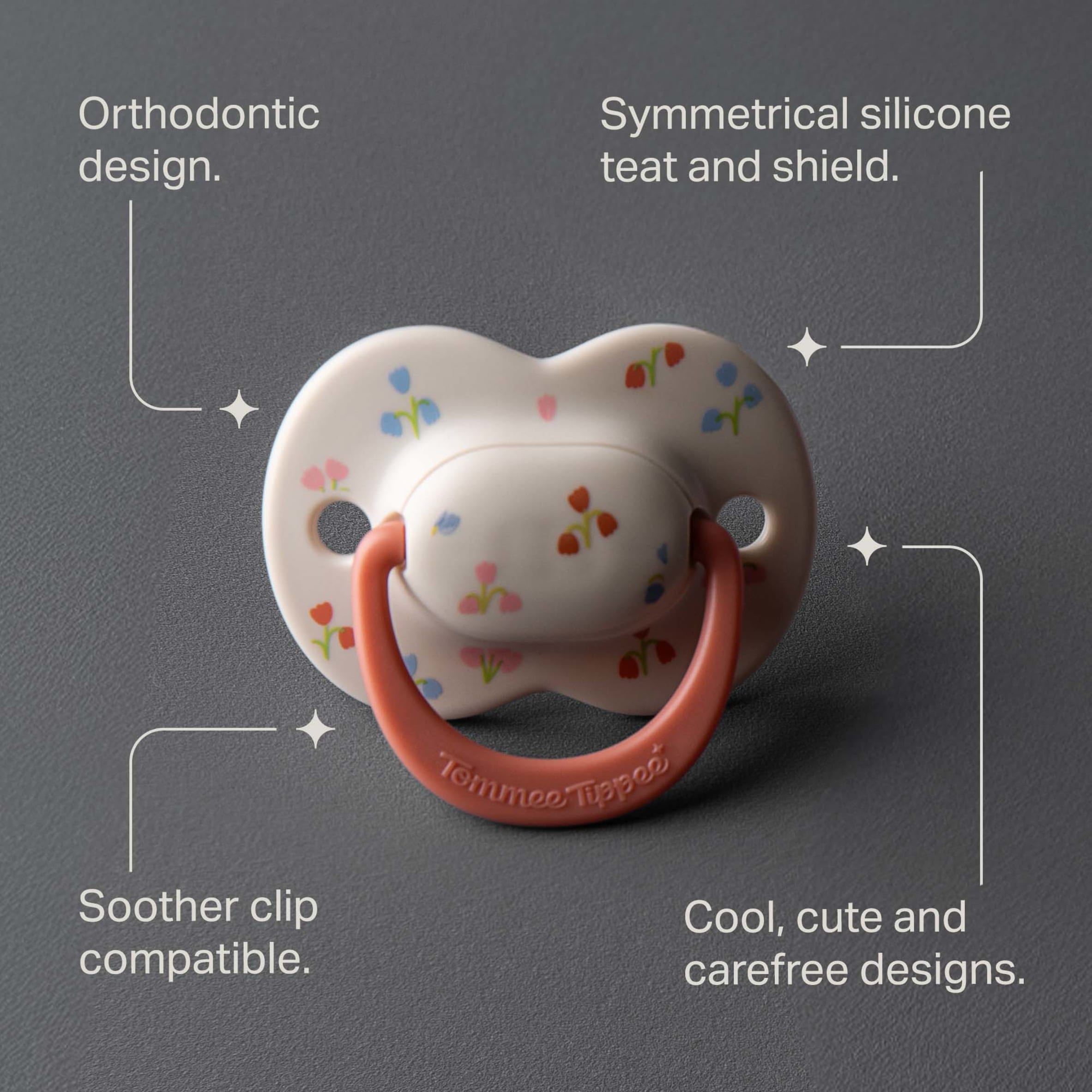 TOMMEE TIPPEE ULTIMATE FIT ORTHODONTIC SILICONE 6-18M 2 SOOTHERS thumbnail 3