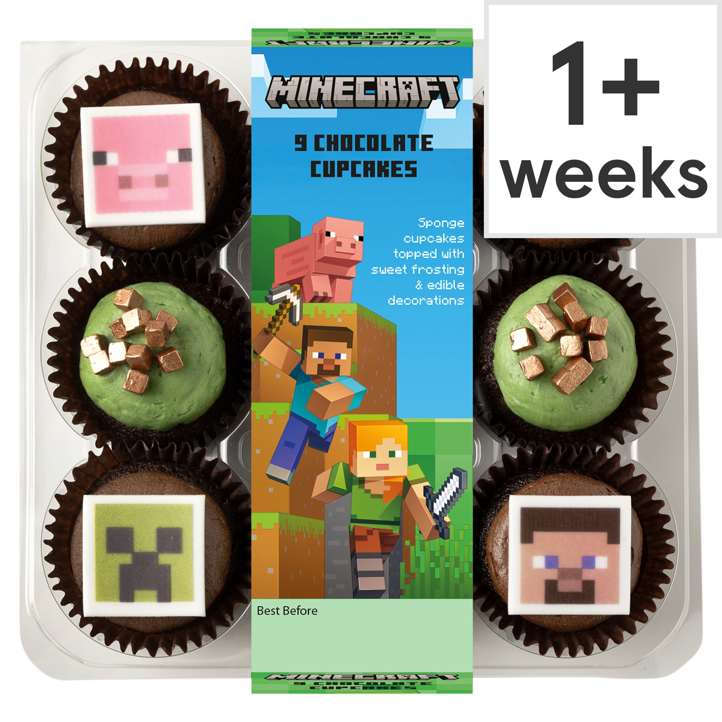 Minecraft 9 Chocolate cupcakes