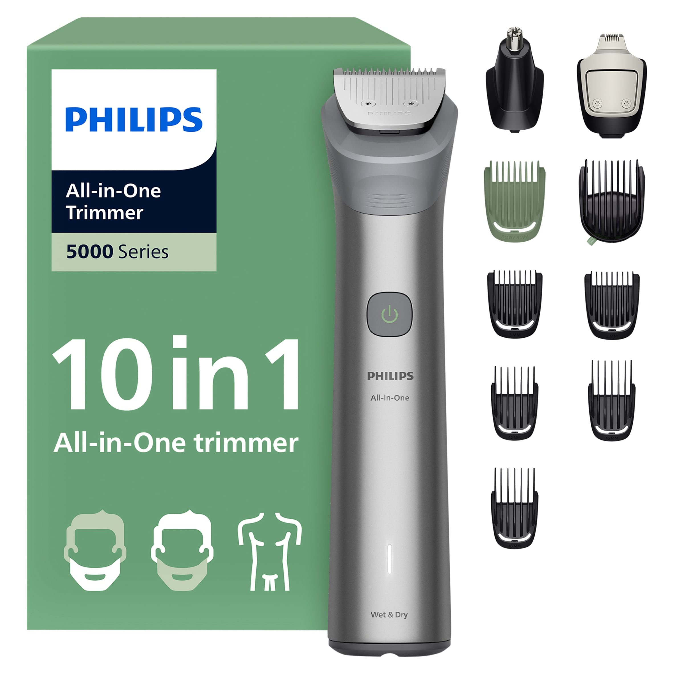 Philips 5000 Series All-in-one, 10-in-1 trimmer Multigroom MG5921/15