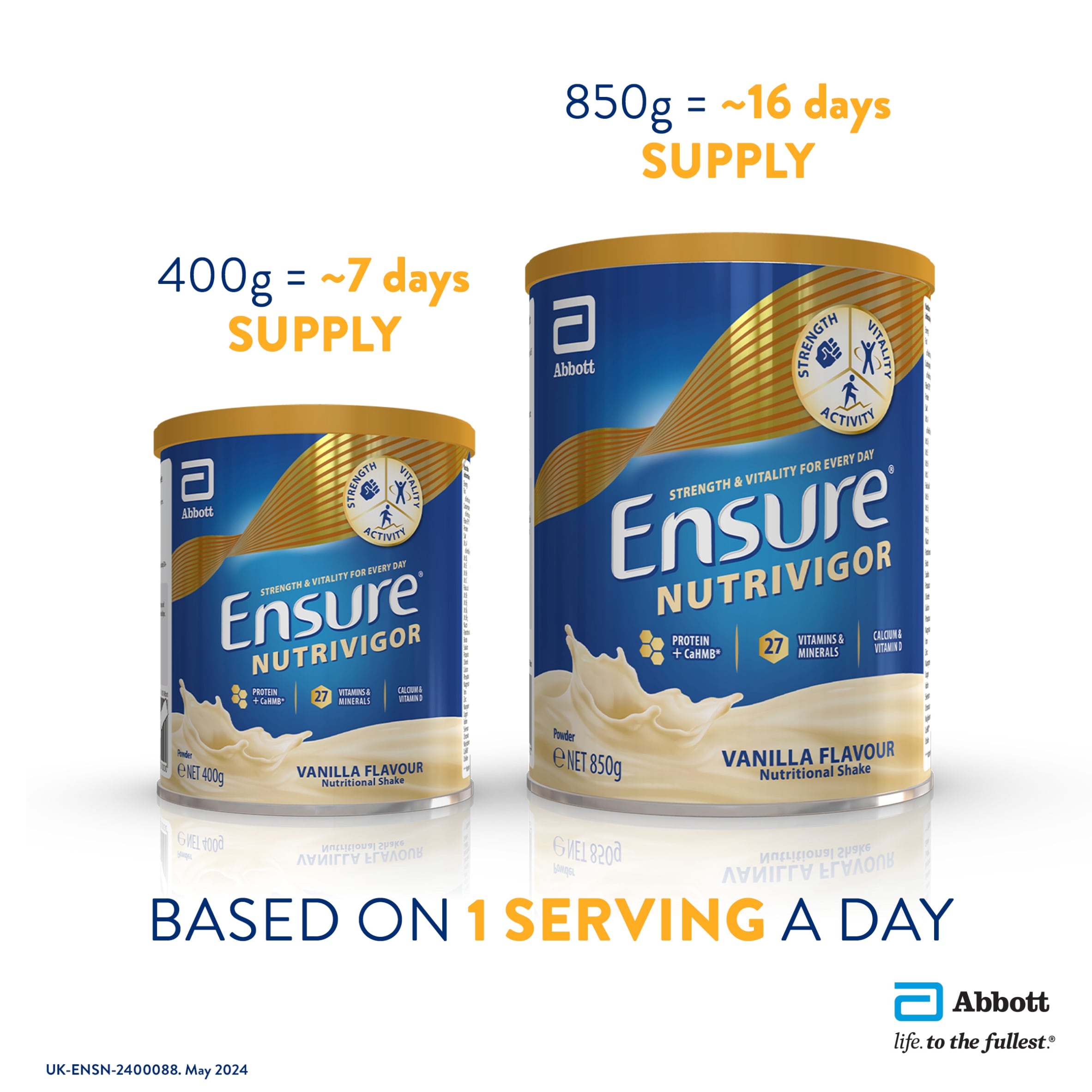 Ensure Nutrivigor Vanilla Flavour Nutritional Shake 400g thumbnail 3