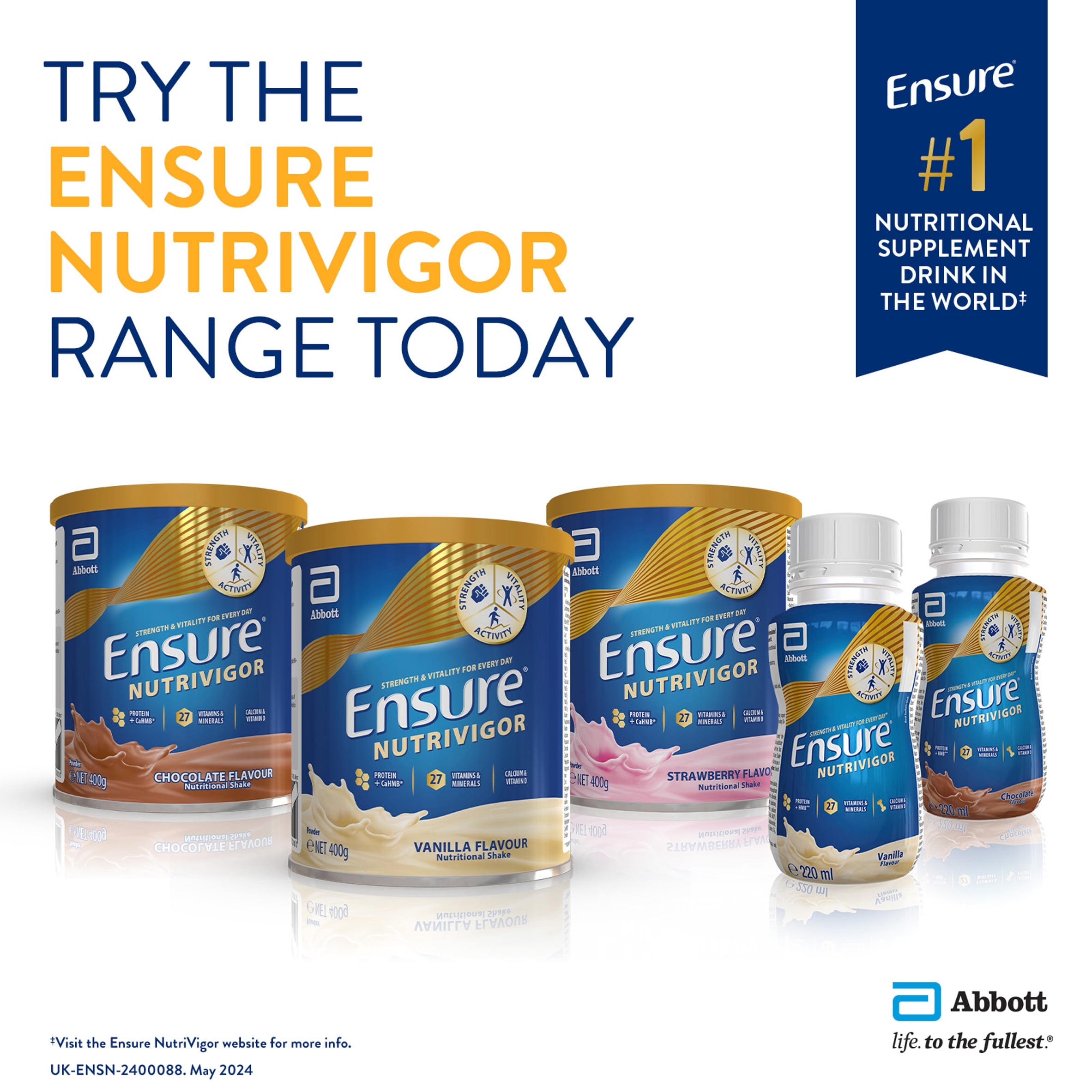 Ensure Nutrivigor Vanilla Flavour Nutritional Shake 400g thumbnail 4