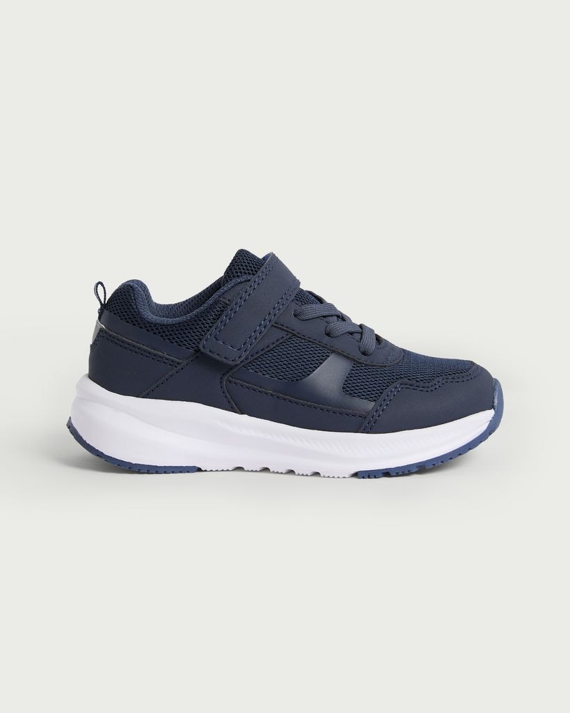 F&F Boys Mesh Touch Strap Fastening Trainers in Blue